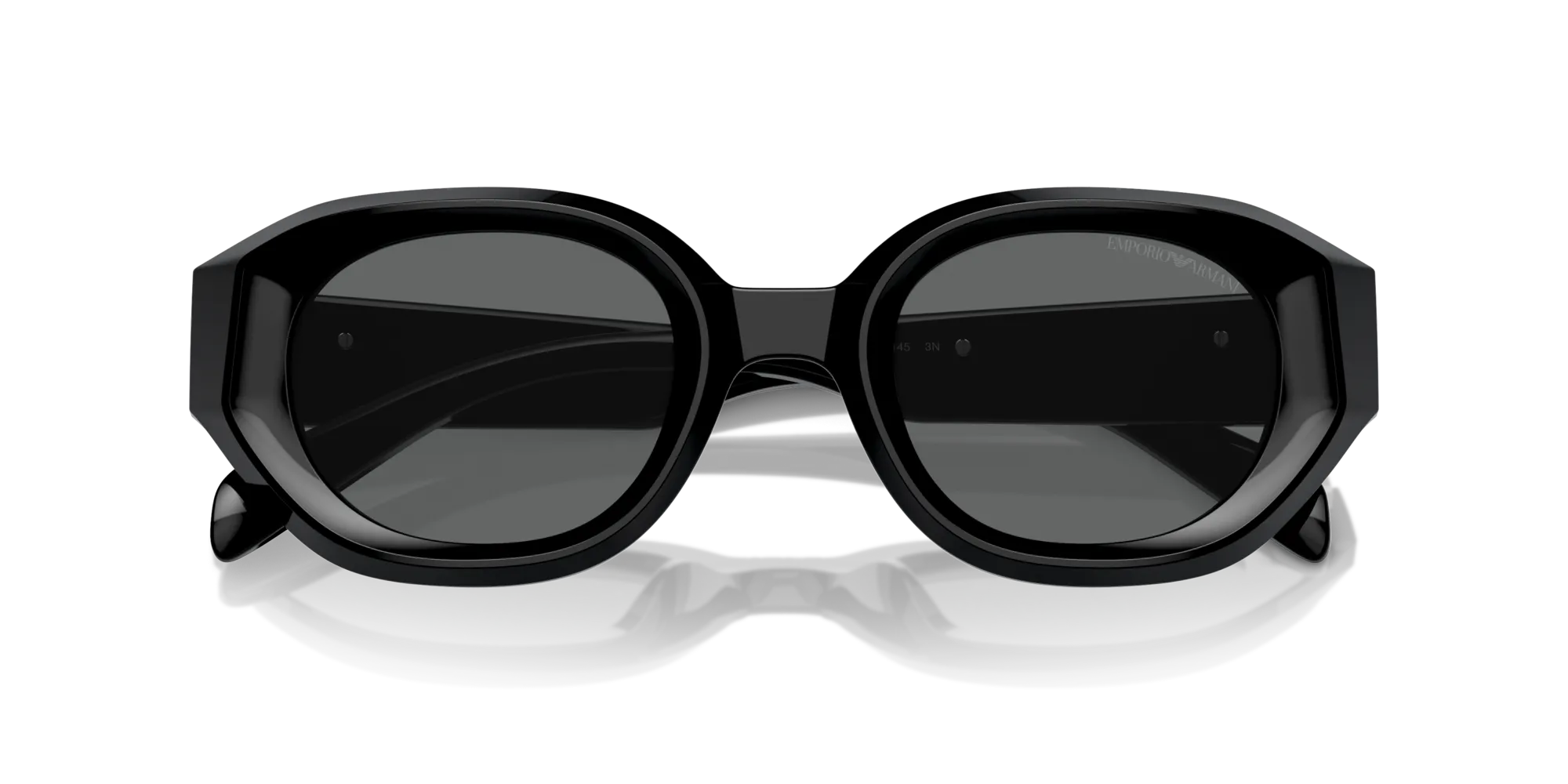 Emporio Armani EA4230U 501787 Occhiali da sole Acetato Nero Grigio Geometrica Normale - immagine 2