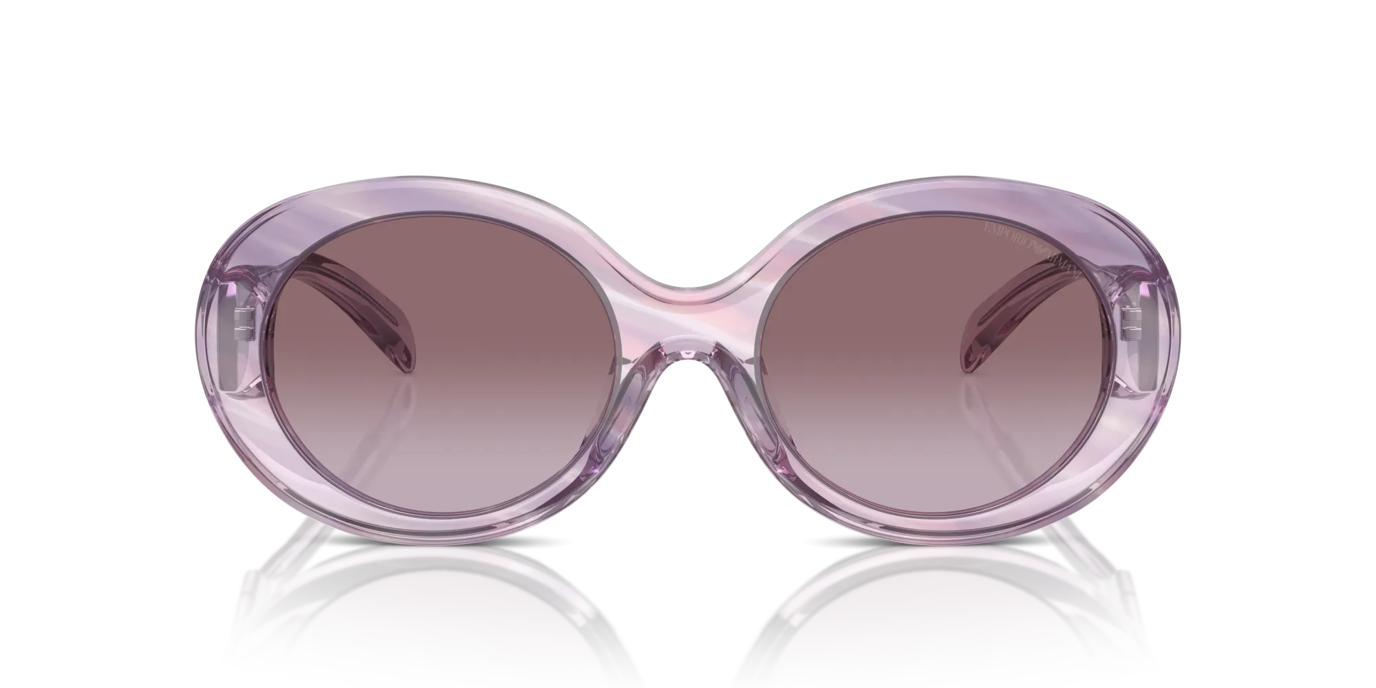 Emporio Armani EA4231U 61558H Occhiali da sole Acetato Rosa Viola Rotonda Normale Sfumato - immagine 3