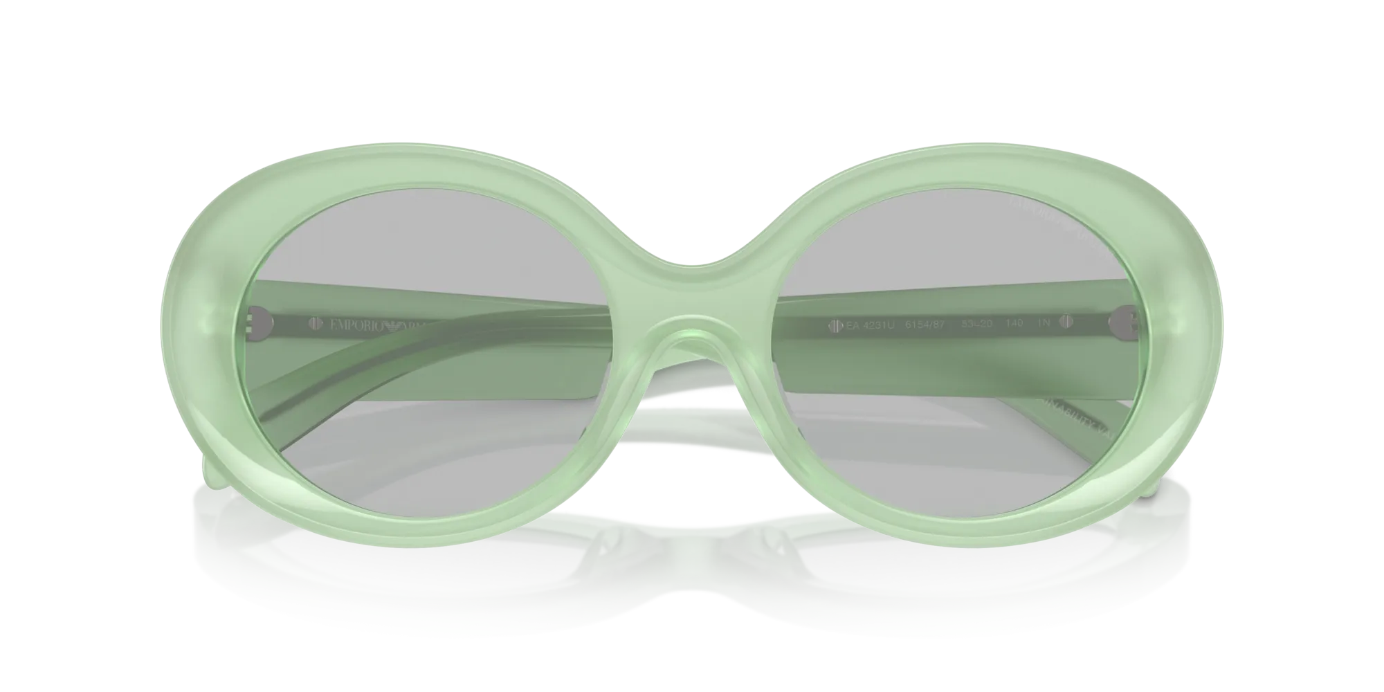 Emporio Armani EA4231U 615487 Occhiali da sole Acetato Verde Grigio Rotonda Normale - immagine 2