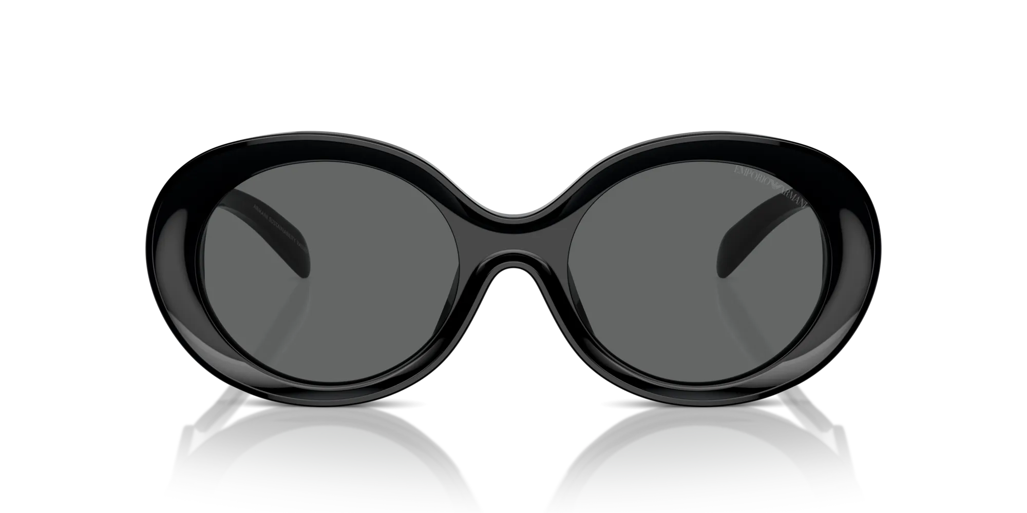 Emporio Armani EA4231U 501787 Occhiali da sole Acetato Nero Grigio Rotonda Normale - immagine 3