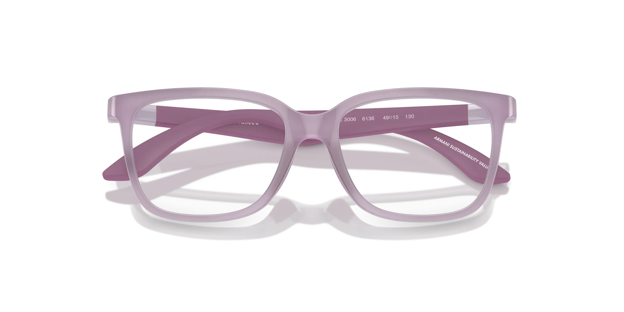 Emporio Armani EK3006 6136 Montature da vista Iniettato Viola Pillow Normale - immagine 2
