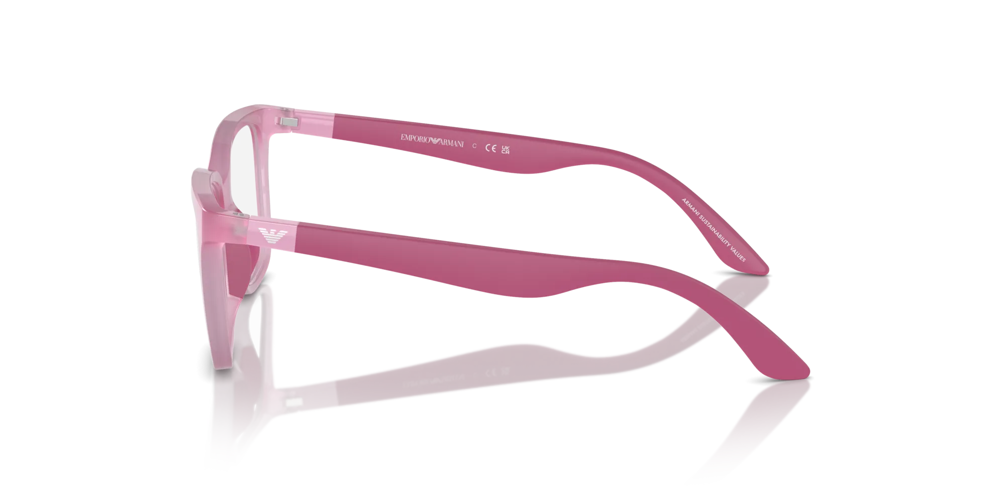 Emporio Armani EK3006 6133 Montature da vista Iniettato Rosa Pillow Normale - immagine 4