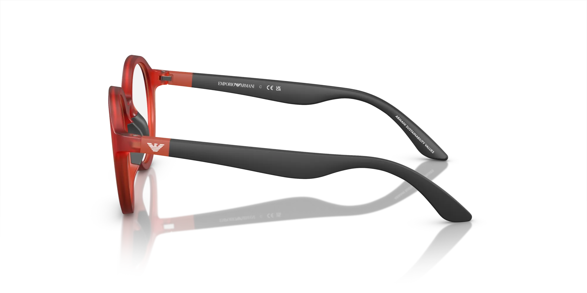 Emporio Armani EK3005 6128 Montature da vista bambino Iniettato Rosso Rotonda Normale - immagine 4