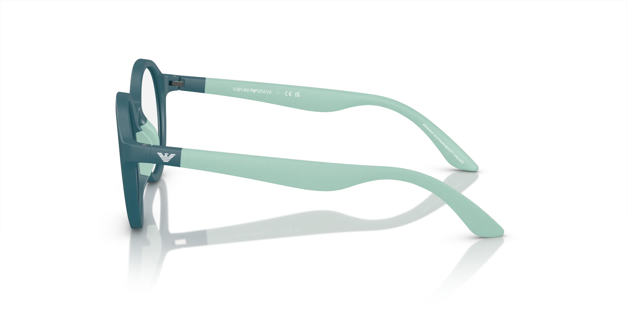 Emporio Armani EK3005 6123 Montature da vista bambino Iniettato Verde Rotonda Normale - immagine 4