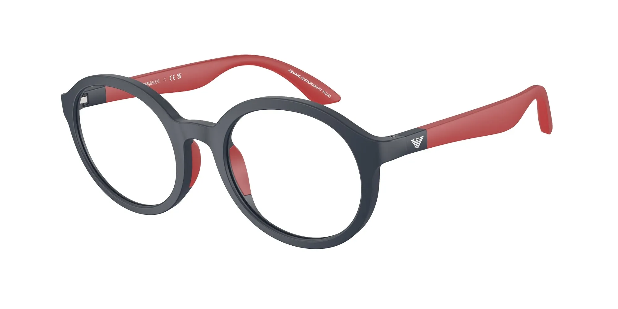 Emporio Armani EK3005 5088 Montature da vista Iniettato Blu Rotonda Normale - immagine 1