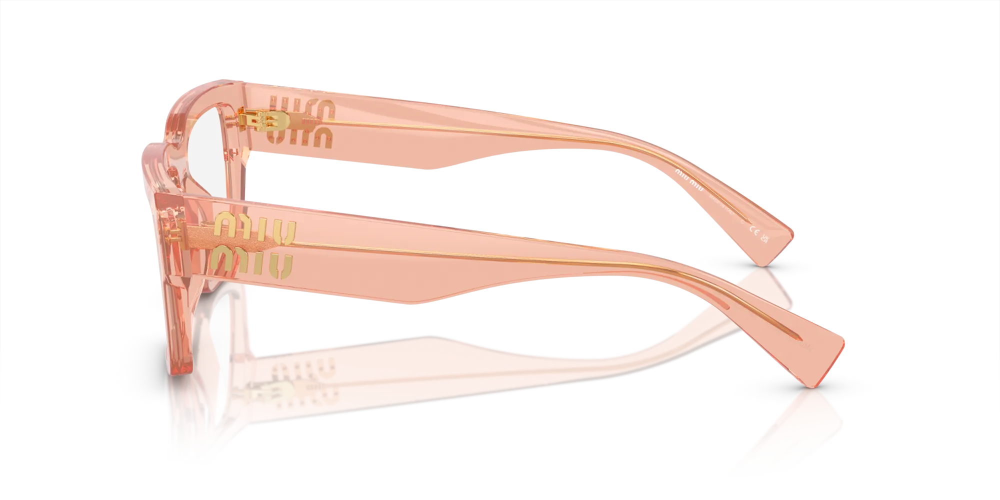Miu Miu MU 02XV 13T1O1 Montature da vista Acetato Rosa Trasparente Squadrata Normale - immagine 4