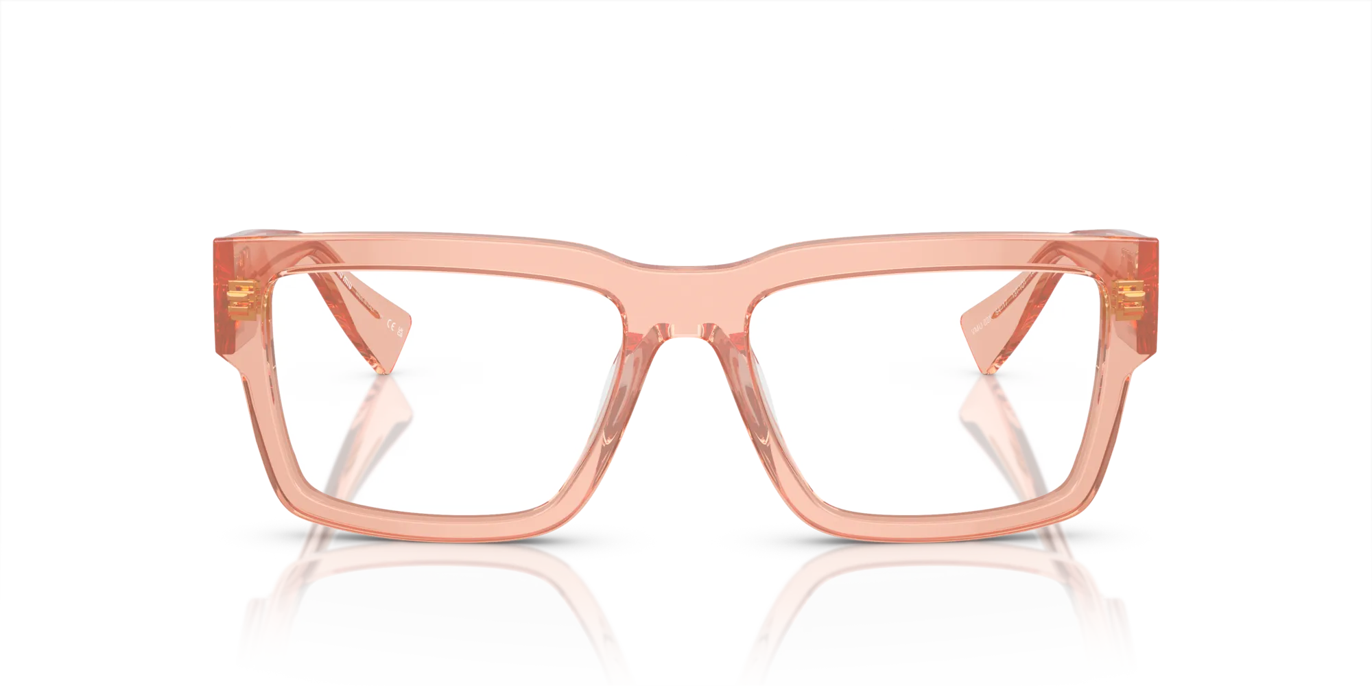 Miu Miu MU 02XV 13T1O1 Montature da vista Acetato Rosa Trasparente Squadrata Normale - immagine 3