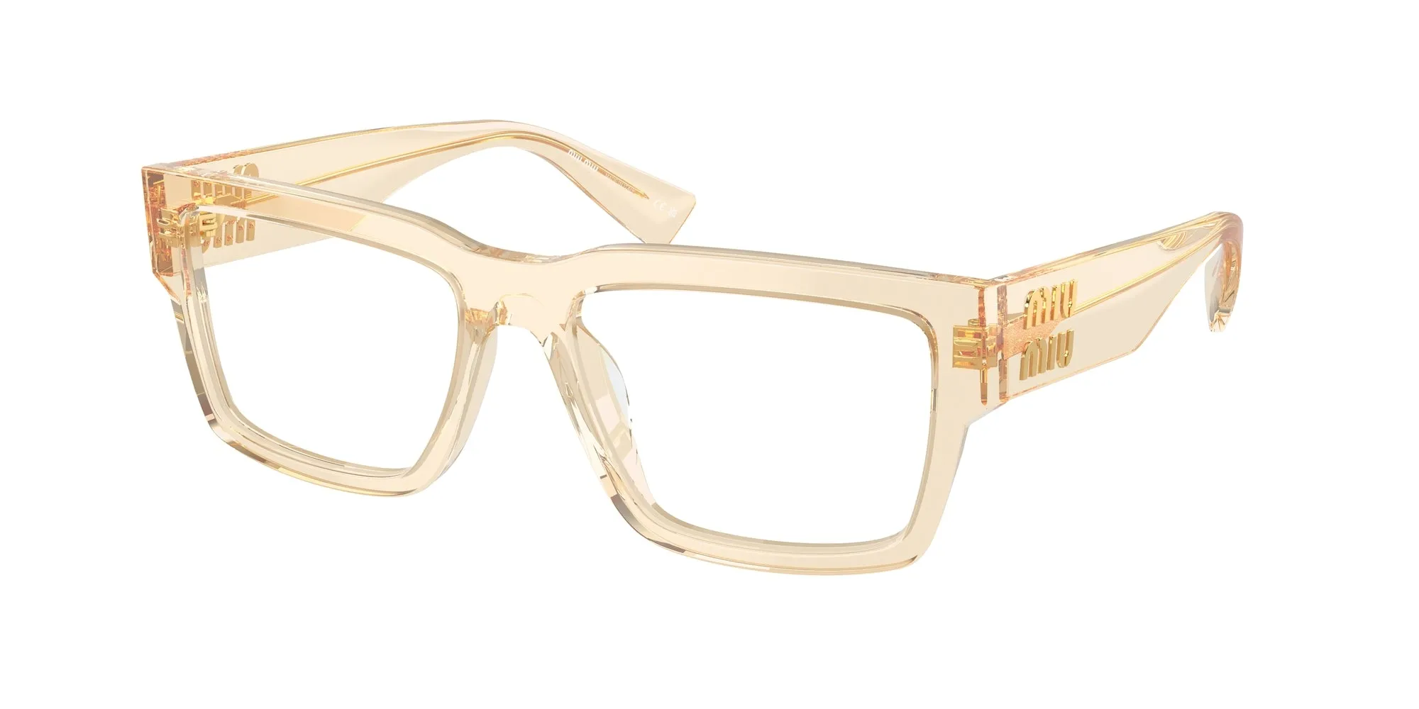 Miu Miu MU 02XV 11T1O1 Montature da vista Acetato Marrone Trasparente Squadrata Normale - immagine 1
