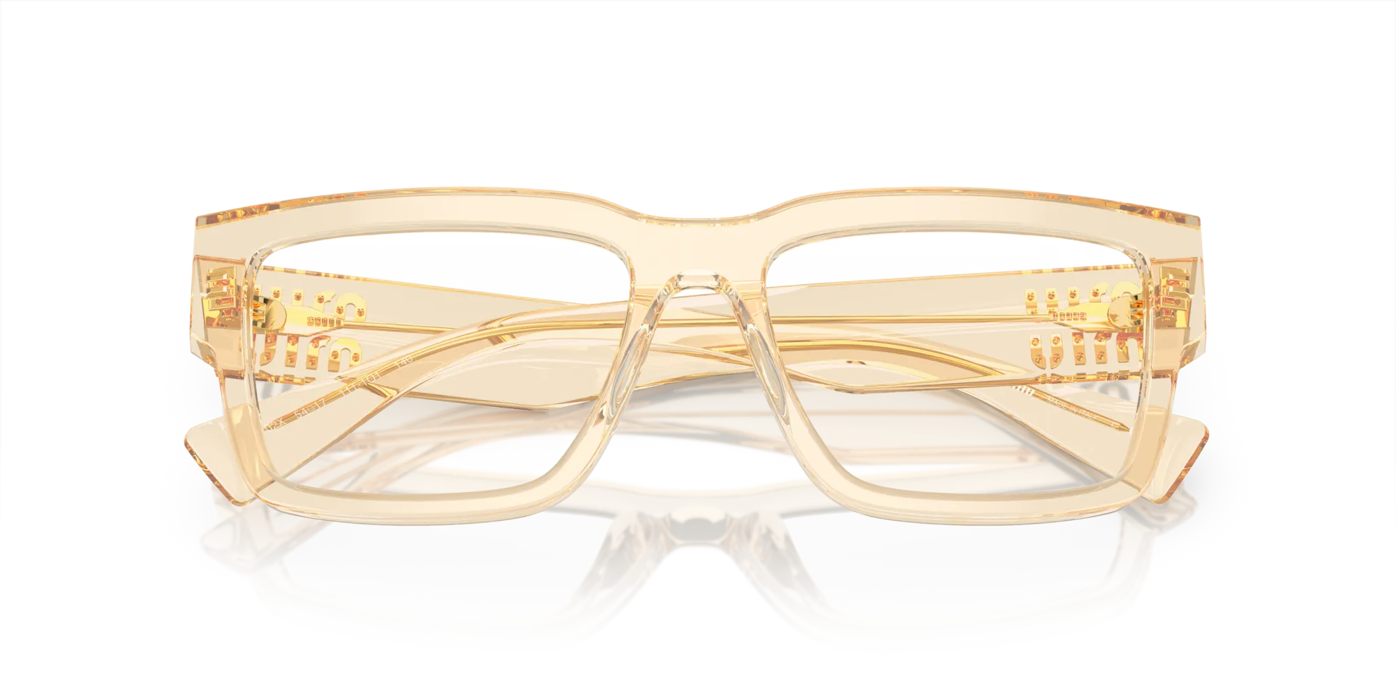 Miu Miu MU 02XV 11T1O1 Montature da vista Acetato Marrone Trasparente Squadrata Normale - immagine 2