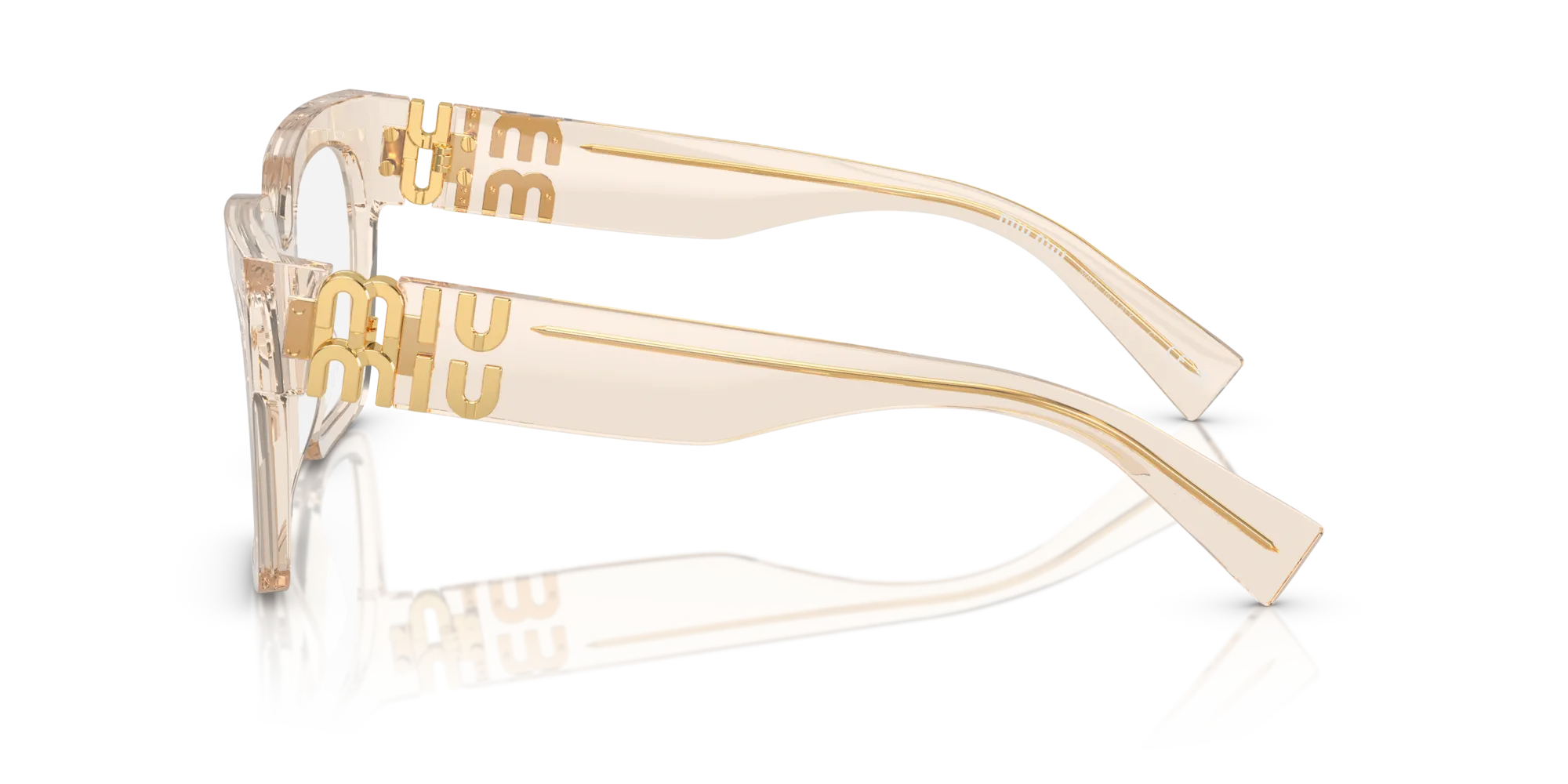Miu Miu MU 04UV 11T1O1 Montature da vista Acetato Marrone Squadrata Normale - immagine 4