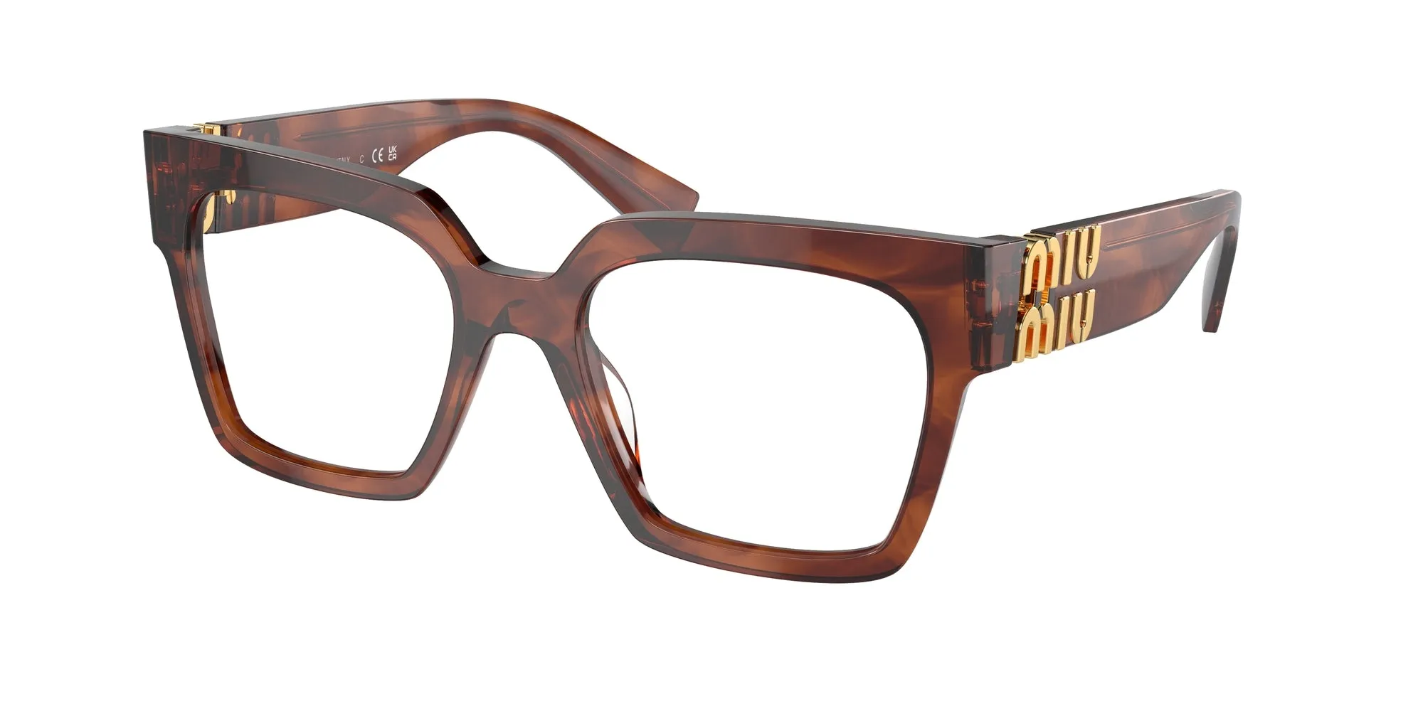 Miu Miu MU 04UV 11Q1O1 Montature da vista Acetato Marrone Squadrata Normale - immagine 1