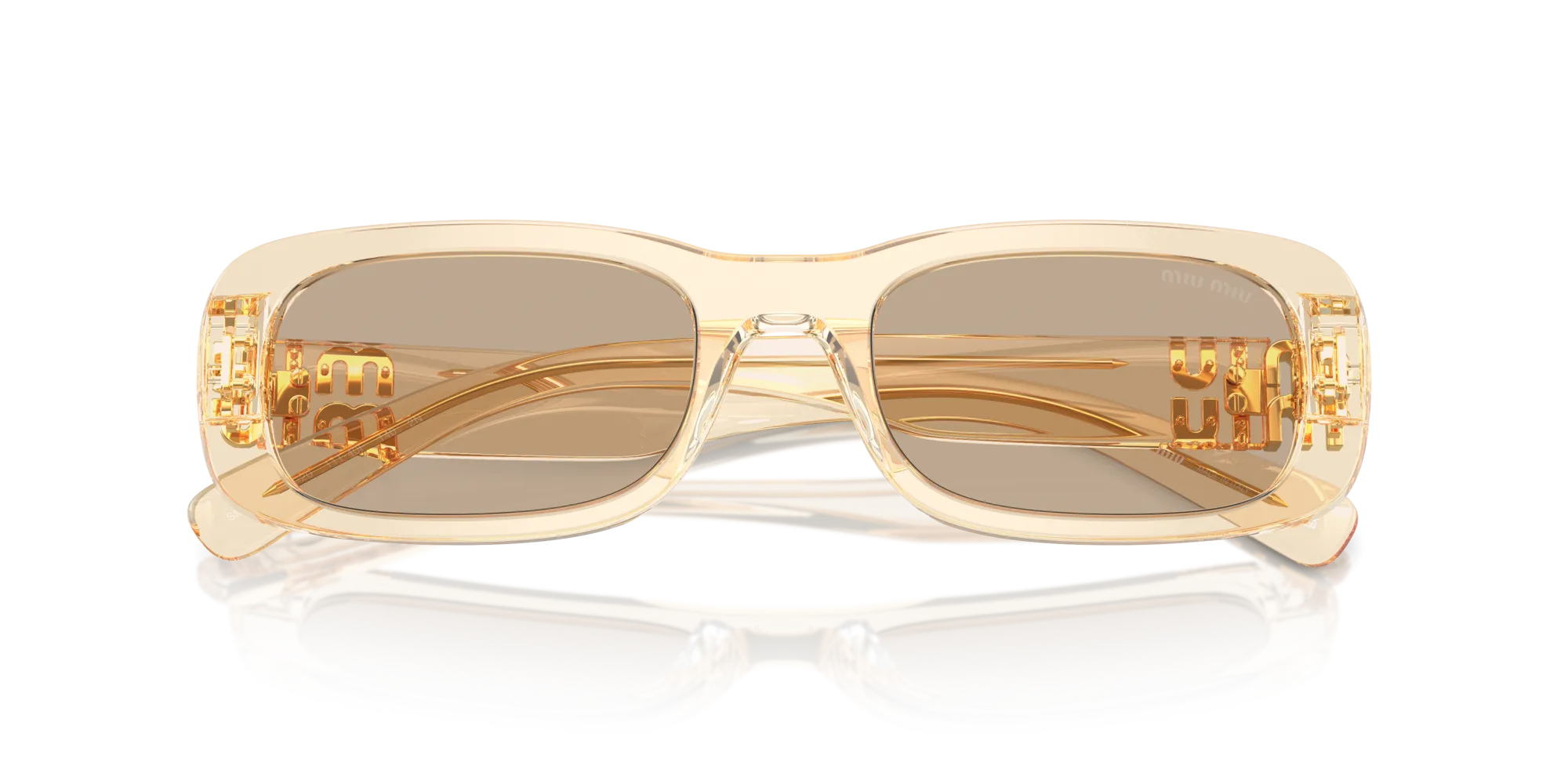 Miu Miu MU 08ZS 11T40F Occhiali da sole Acetato Marrone Marrone Squadrata Normale - immagine 2