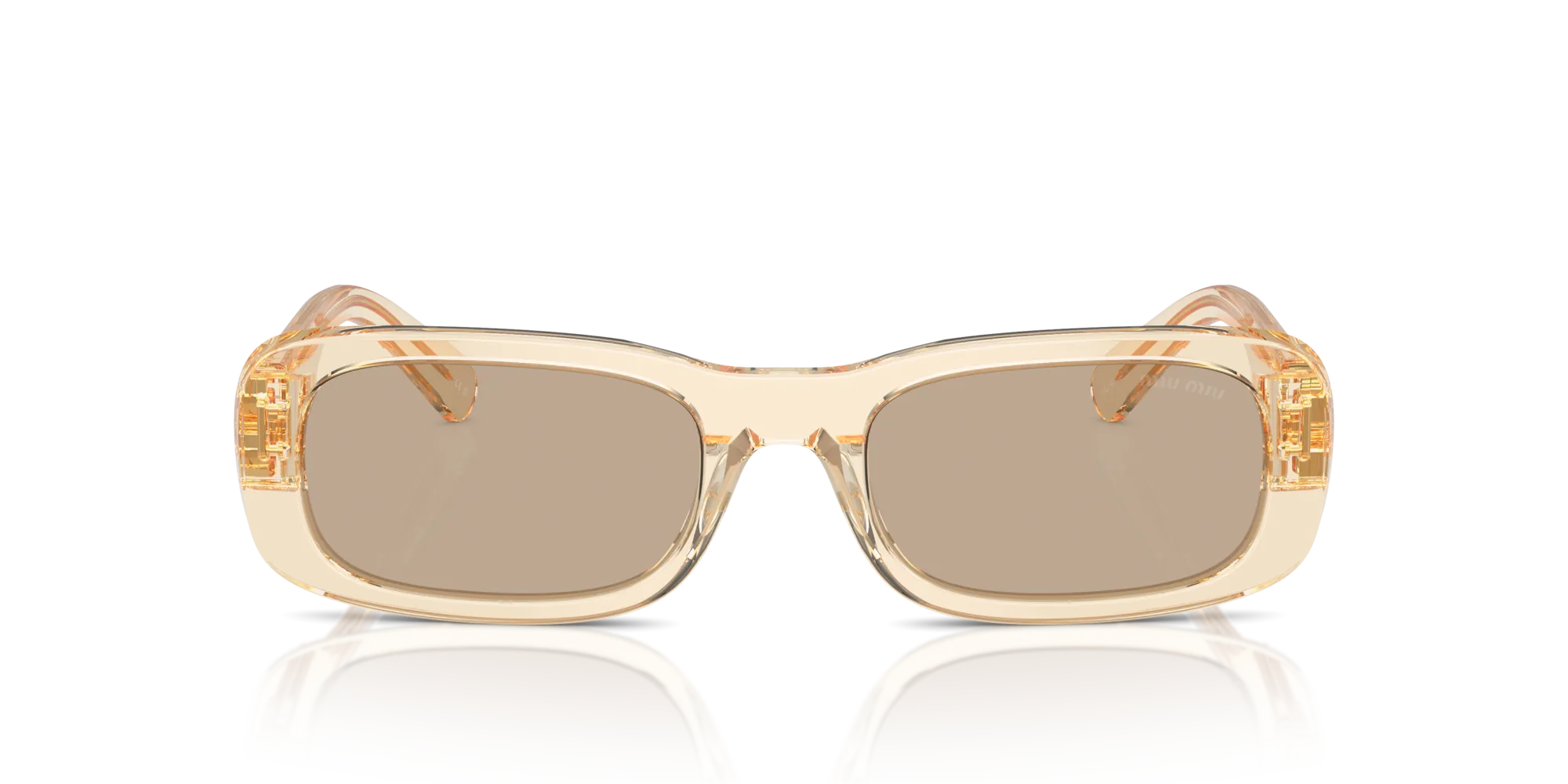 Miu Miu MU 08ZS 11T40F Occhiali da sole Acetato Marrone Marrone Squadrata Normale - immagine 3