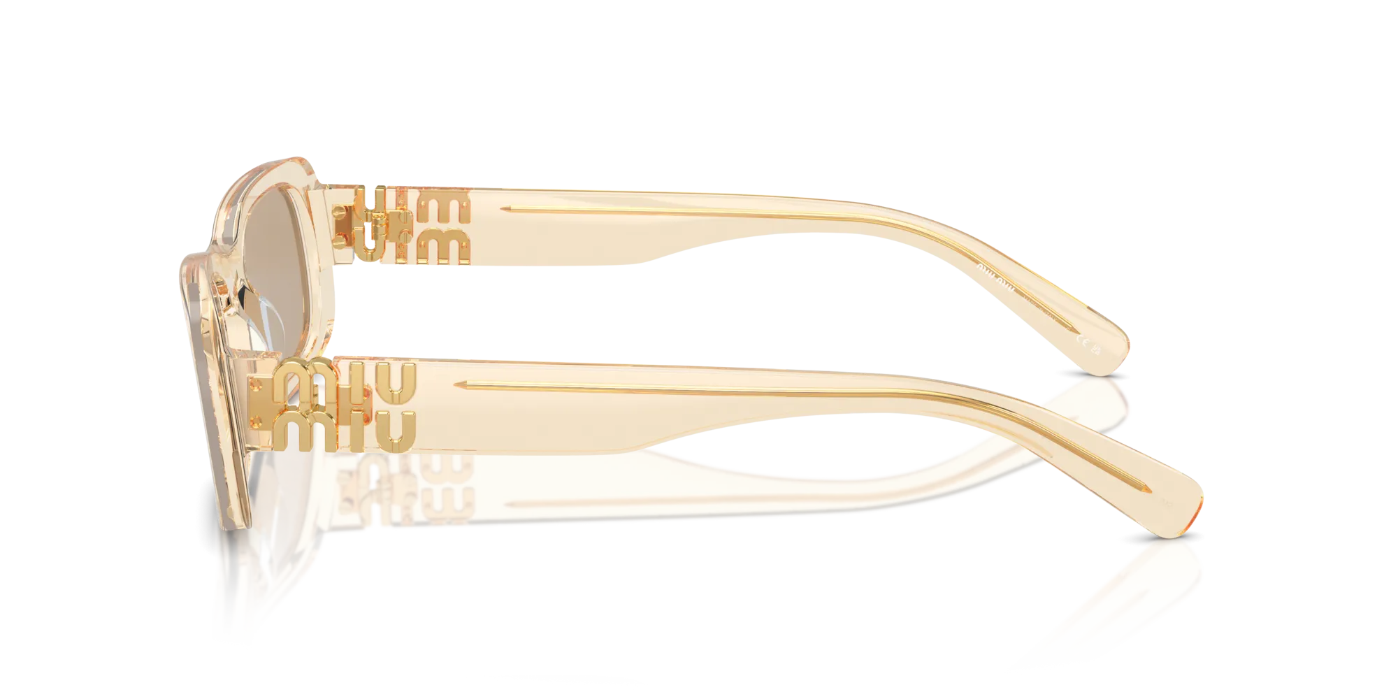 Miu Miu MU 08ZS 11T40F Occhiali da sole Acetato Marrone Marrone Squadrata Normale - immagine 4