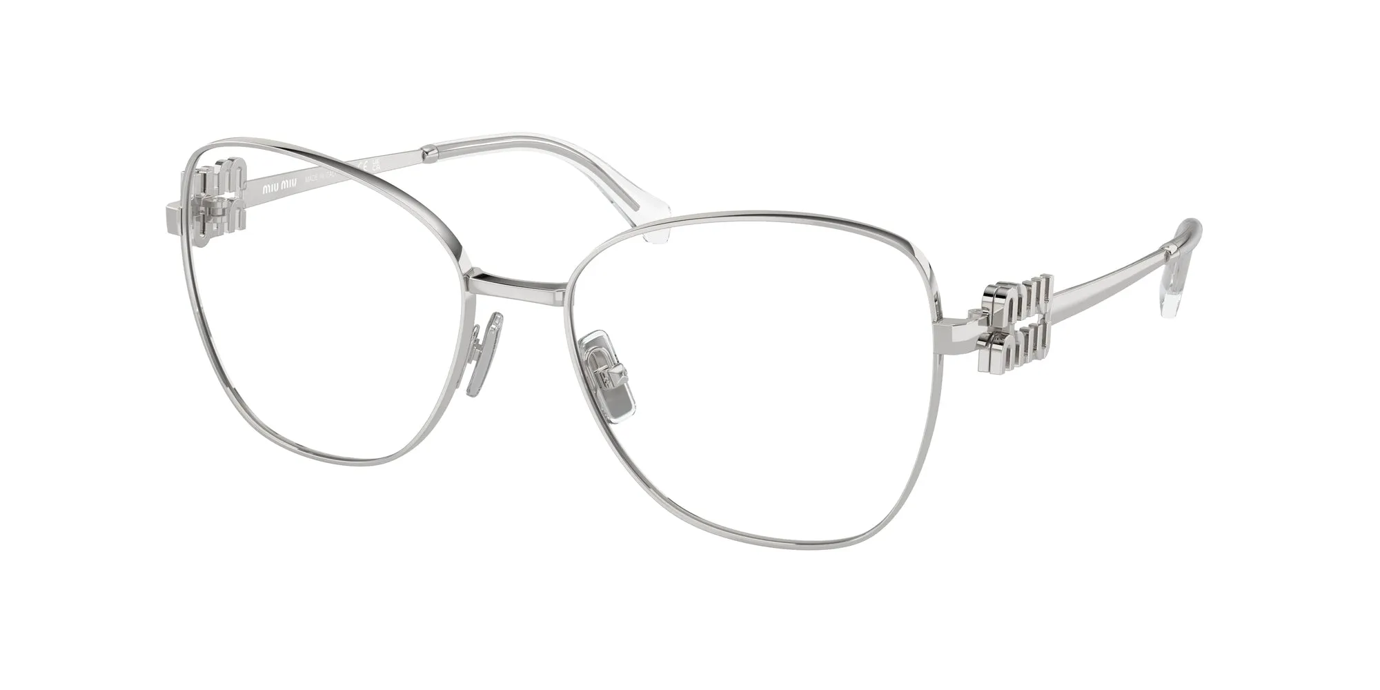 Miu Miu MU 50XV 1BC1O1 Montature da vista Metallo Argento Trasparente Pilot Normale - immagine 1