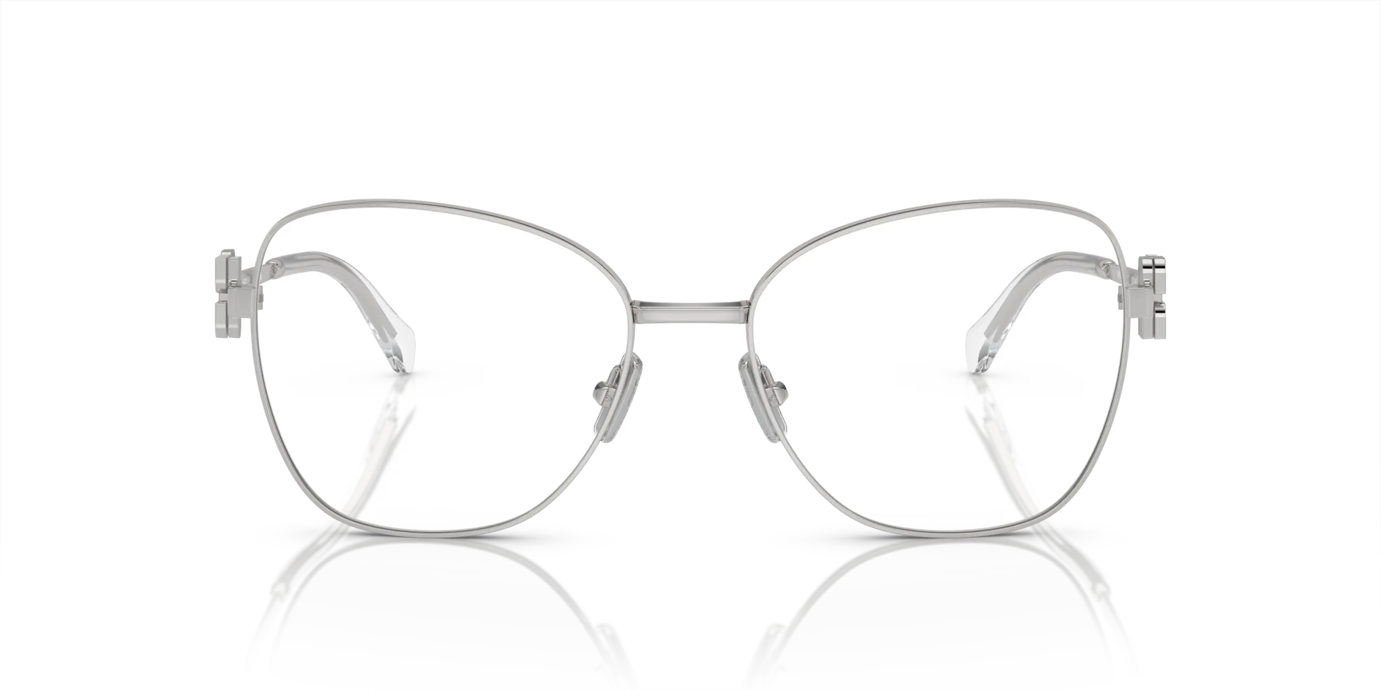 Miu Miu MU 50XV 1BC1O1 Montature da vista Metallo Argento Trasparente Pilot Normale - immagine 3