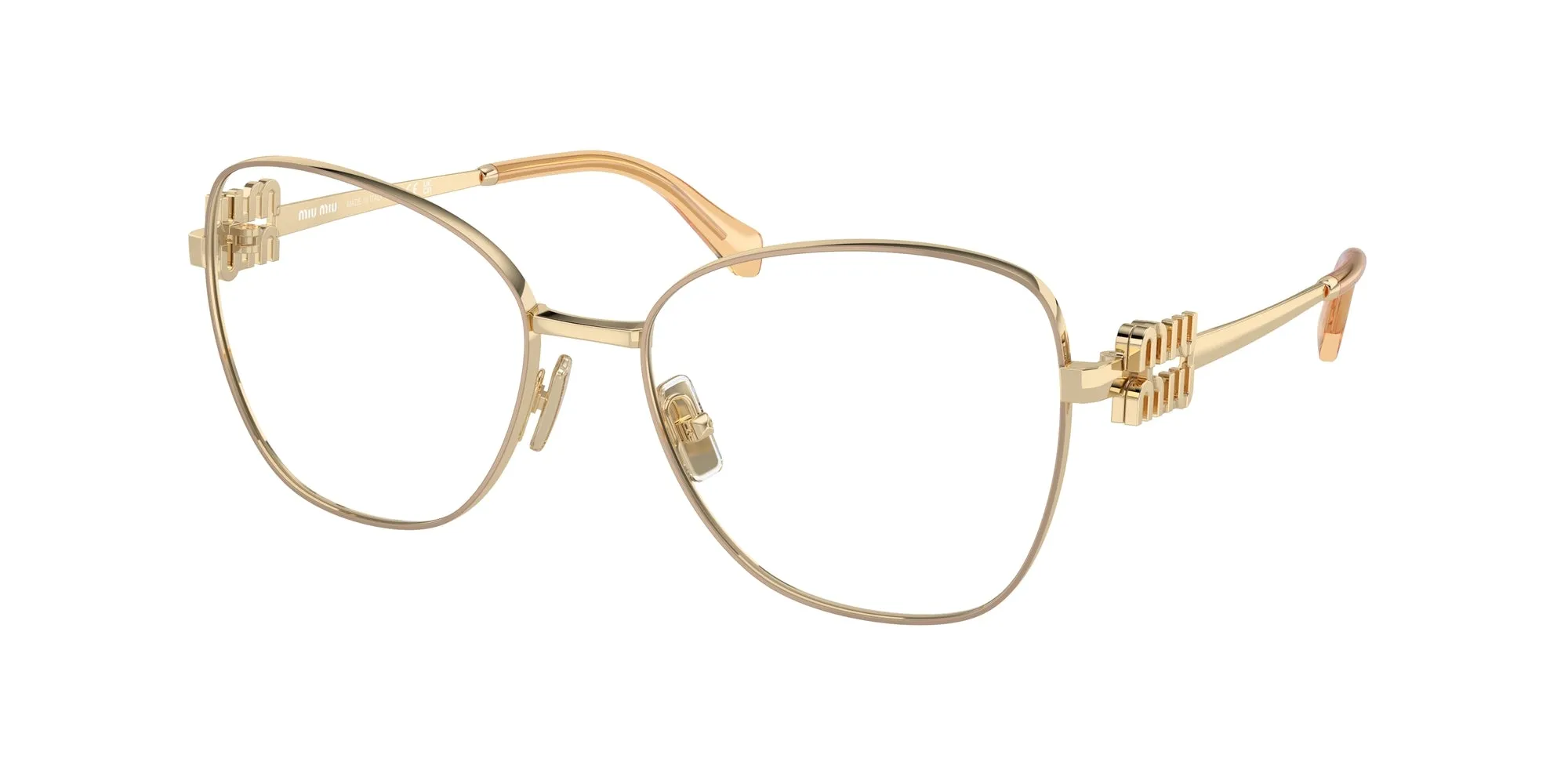 Miu Miu MU 50XV 14M1O1 Montature da vista Metallo Beige Pilot Normale - immagine 1