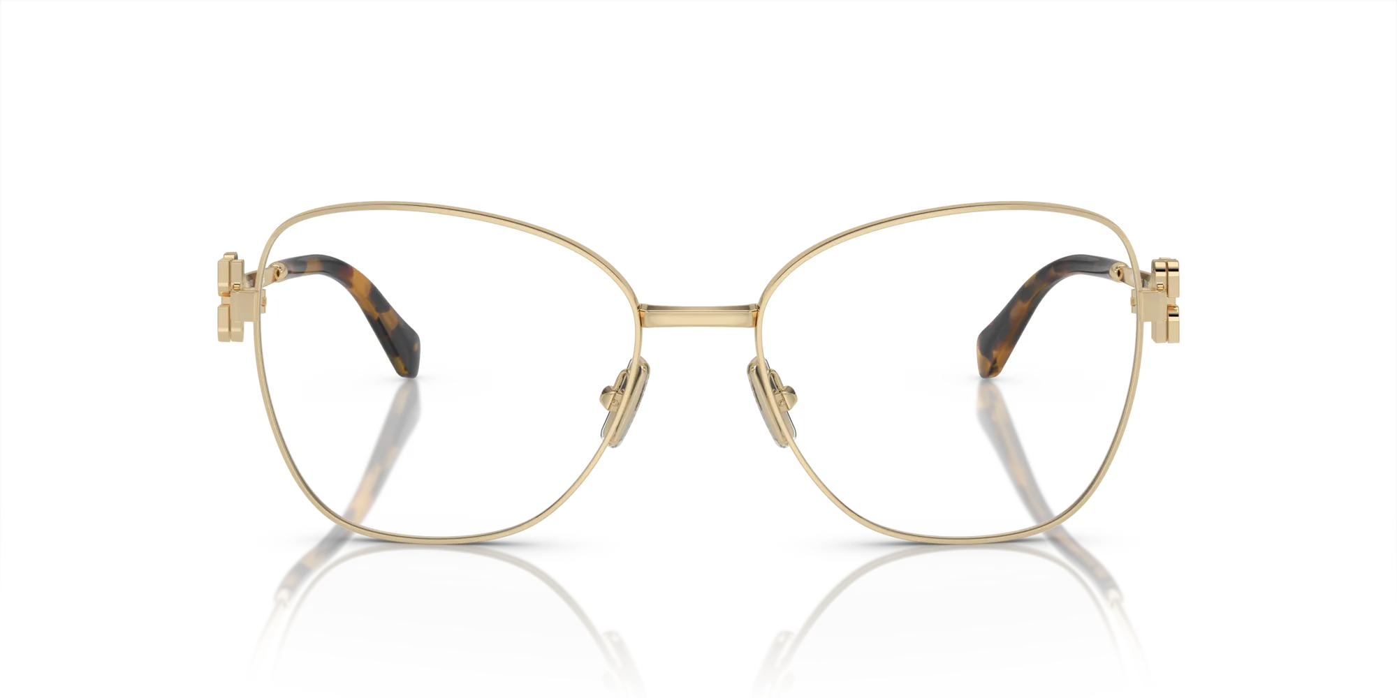 Miu Miu MU 50XV ZVN1O1 Montature da vista Metallo Oro Trasparente Pilot Normale - immagine 3