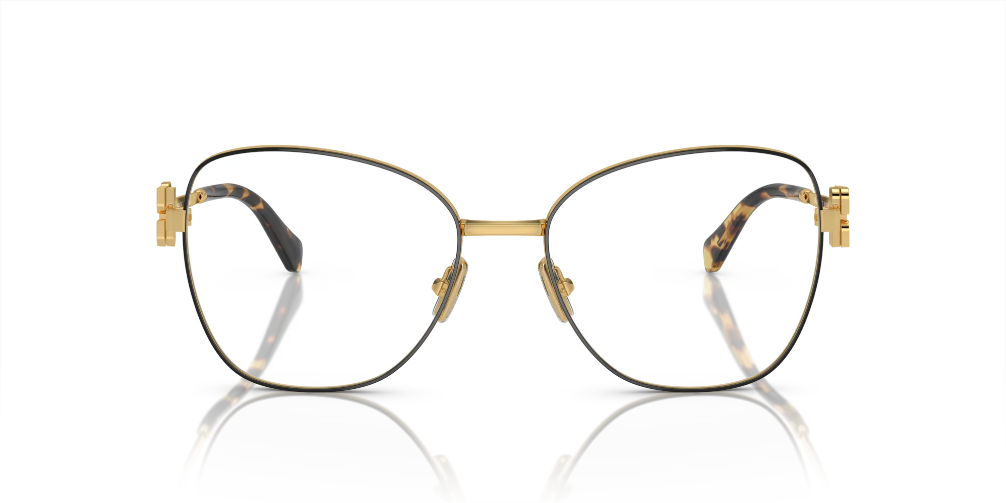 Miu Miu MU 50XV KUI1O1 Montature da vista Metallo Nero Trasparente Pilot Normale - immagine 3