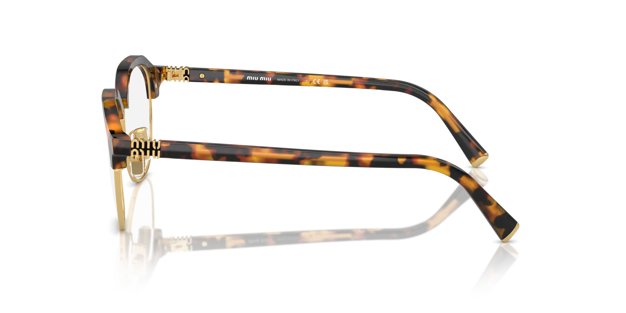 Miu Miu MU 10XV VAU1O1 Montature da vista Acetato Tartaruga Pantos Normale - immagine 4