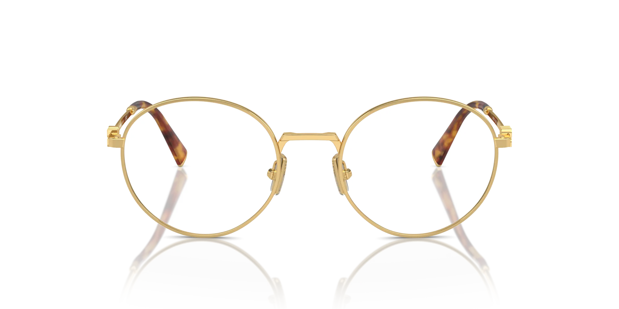 Miu Miu MU 52XV 5AK1O1 Montature da vista Metallo Oro Rotonda Normale - immagine 3