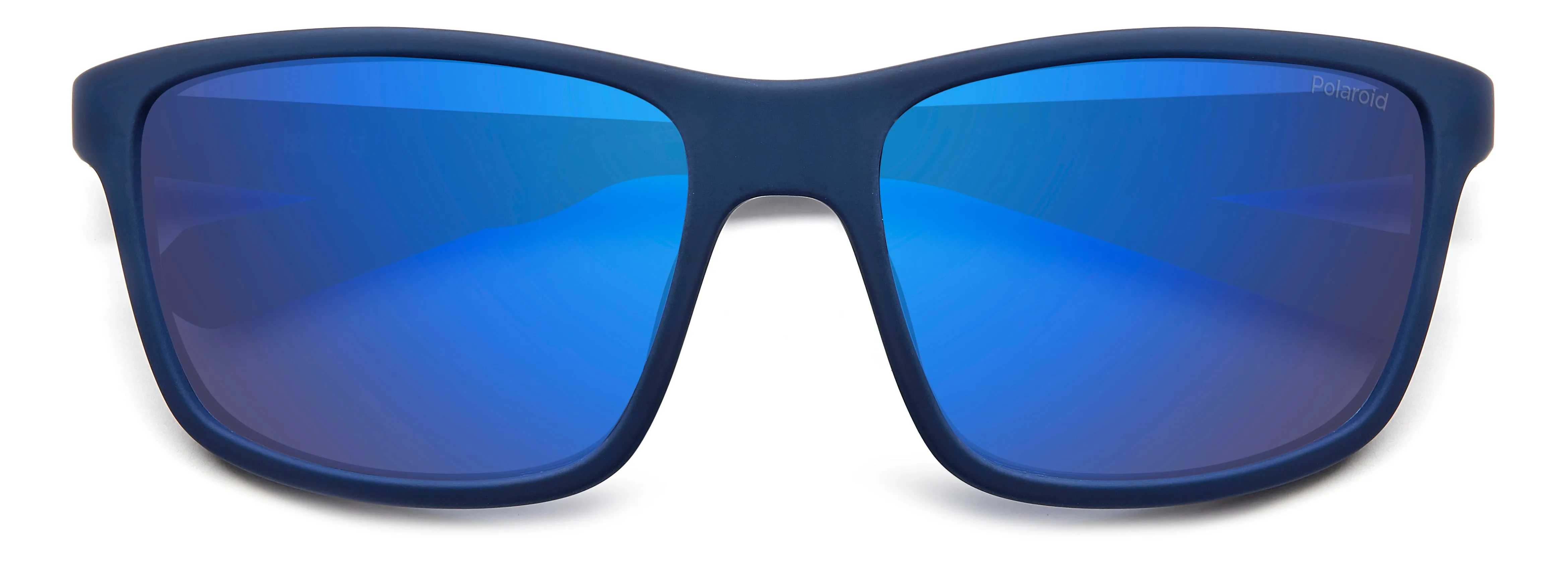 Polaroid PLD 2153/S FLL/5X Occhiali da sole Gomma Blu Blu Avvolgente Polarizzata Specchiato - immagine 3