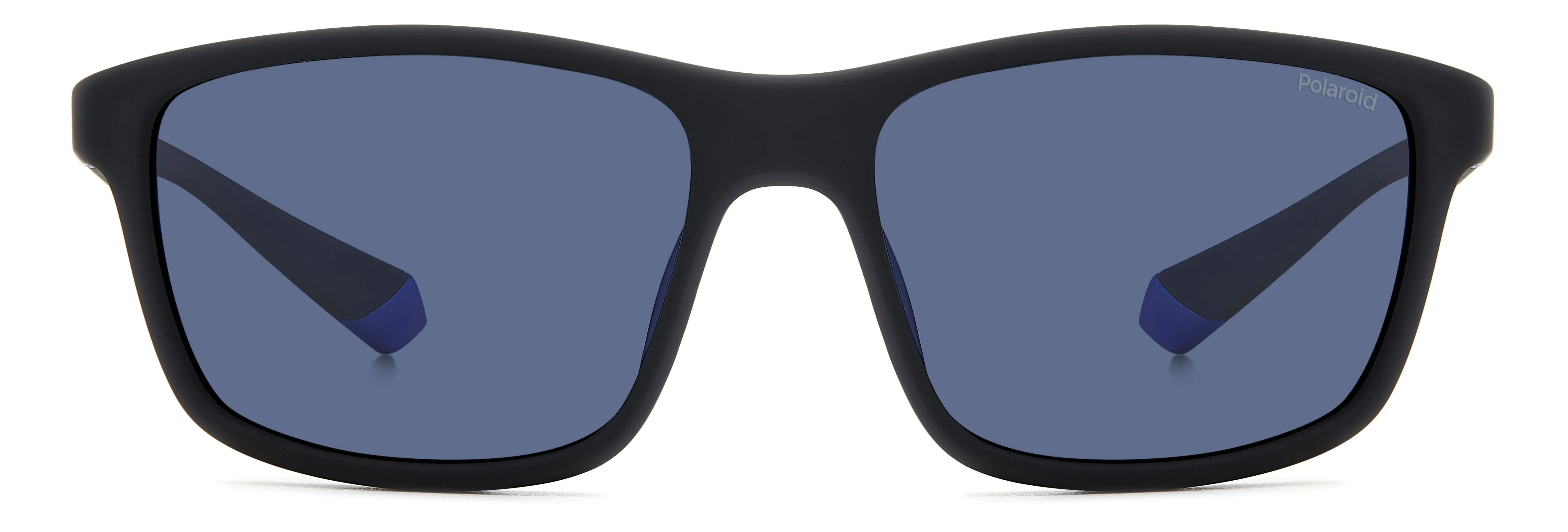 Polaroid PLD 2153/S 0VK/C3 Occhiali da sole Gomma Nero Blu Avvolgente Polarizzata - immagine 2