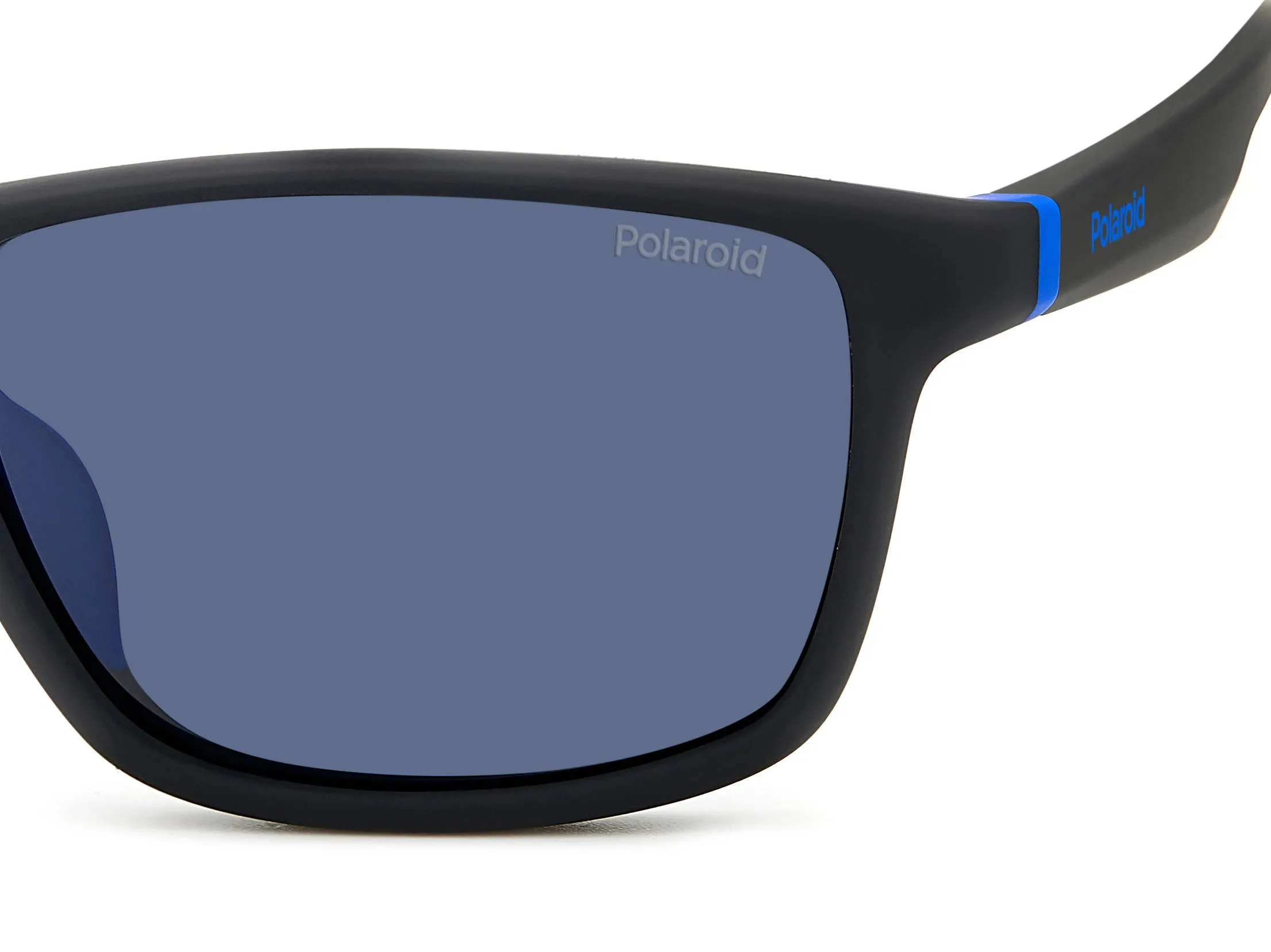 Polaroid PLD 2153/S 0VK/C3 Occhiali da sole Gomma Nero Blu Avvolgente Polarizzata - immagine 4