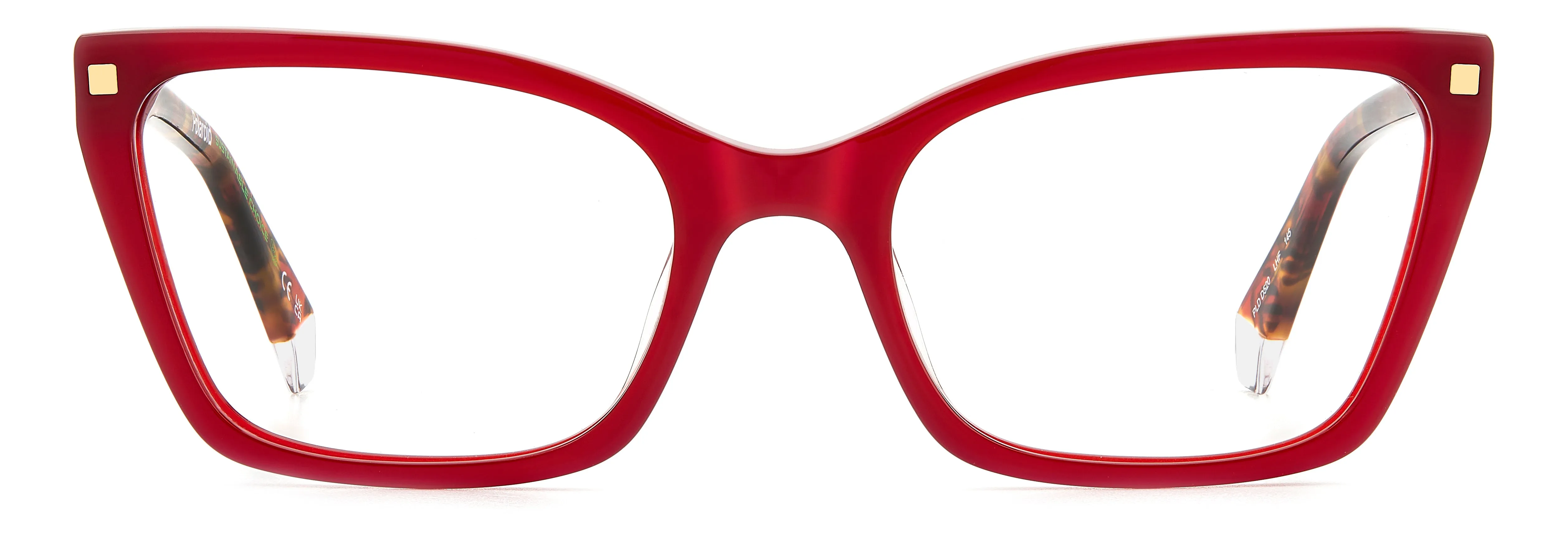 Polaroid PLD D520 LHF Montature da vista Bio-acetato Bordeaux Squadrata - immagine 2