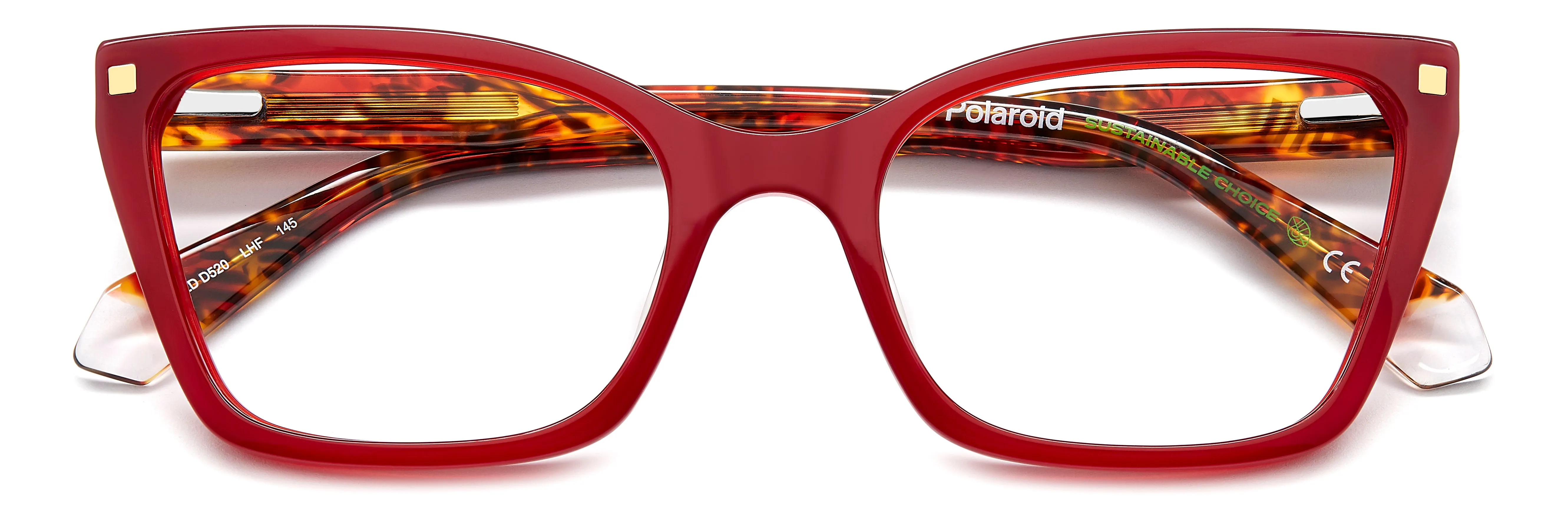 Polaroid PLD D520 LHF Montature da vista Bio-acetato Bordeaux Squadrata - immagine 3