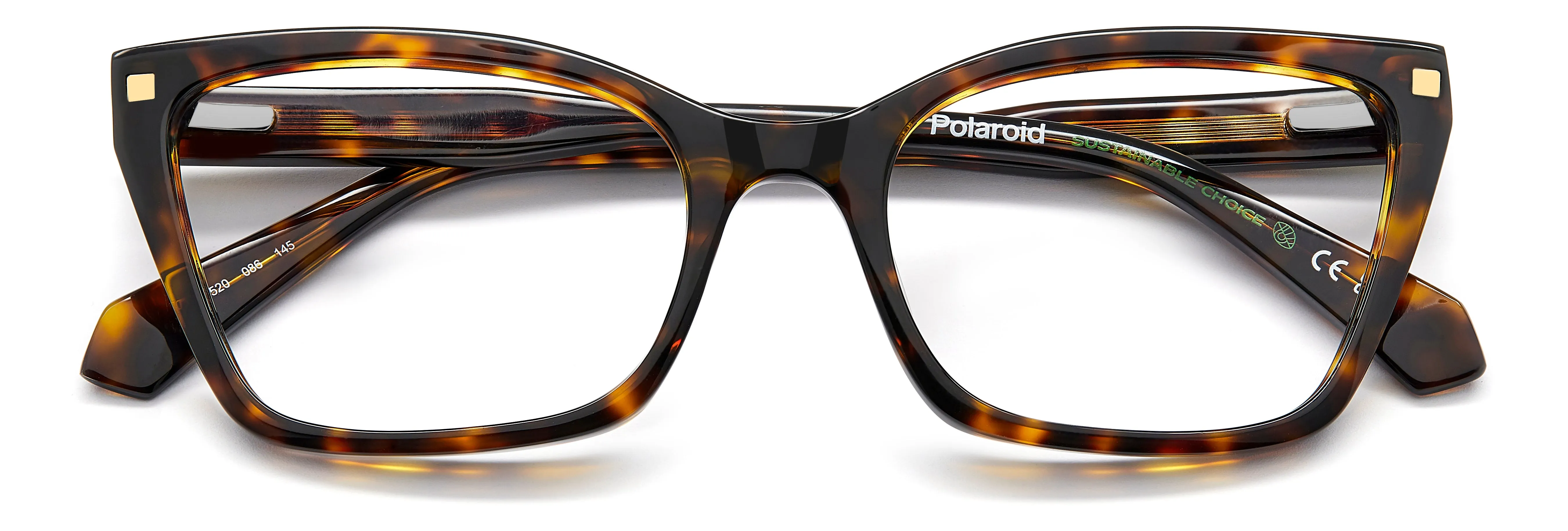 Polaroid PLD D520 086 Montature da vista Bio-acetato Havana Squadrata - immagine 3