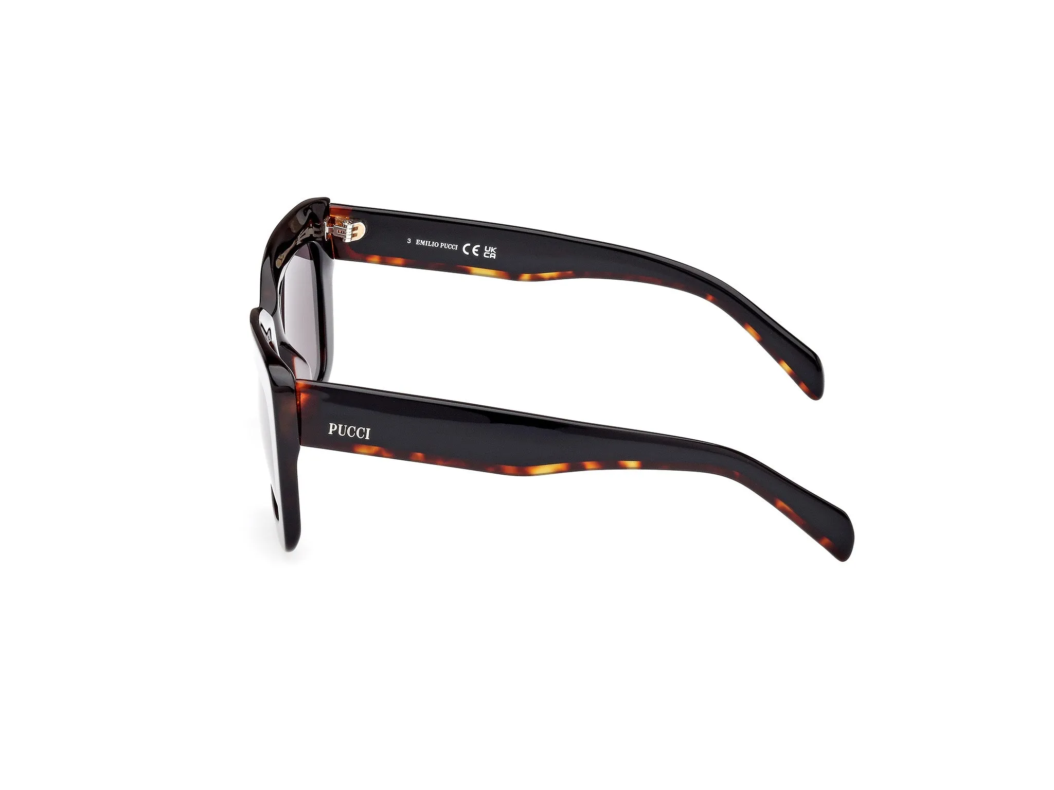 Emilio Pucci EP0202 01A Occhiali da sole Acetato Nero Grigio Squadrata Normale - immagine 2