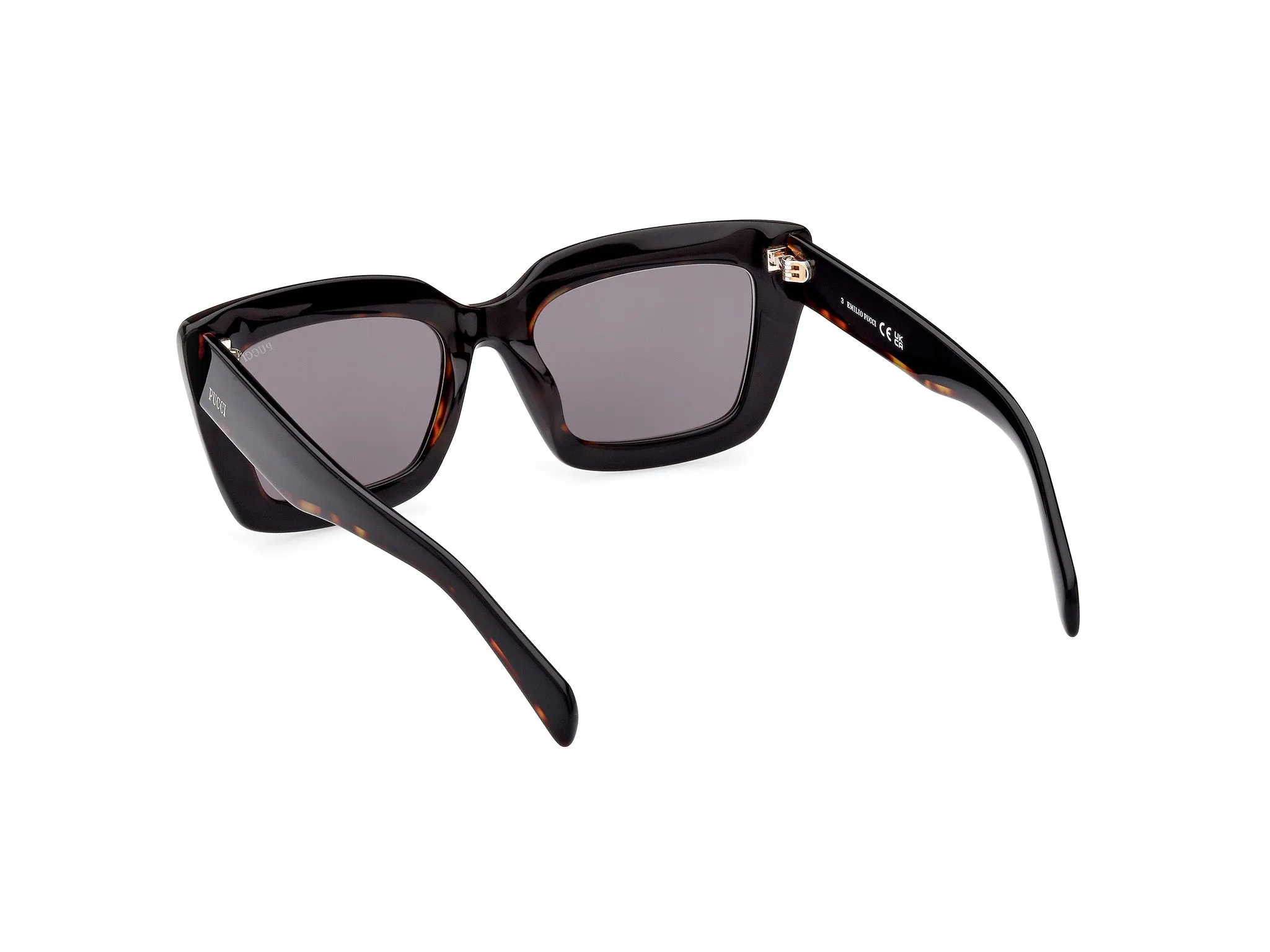 Emilio Pucci EP0202 01A Occhiali da sole Acetato Nero Grigio Squadrata Normale - immagine 4