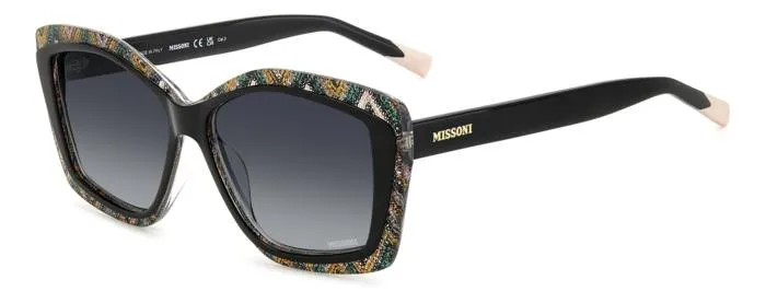 Missoni MIS 0187/G/S OHC/9O Occhiali da sole Acetato Nero Grigio Geometrica Sfumato - immagine 1