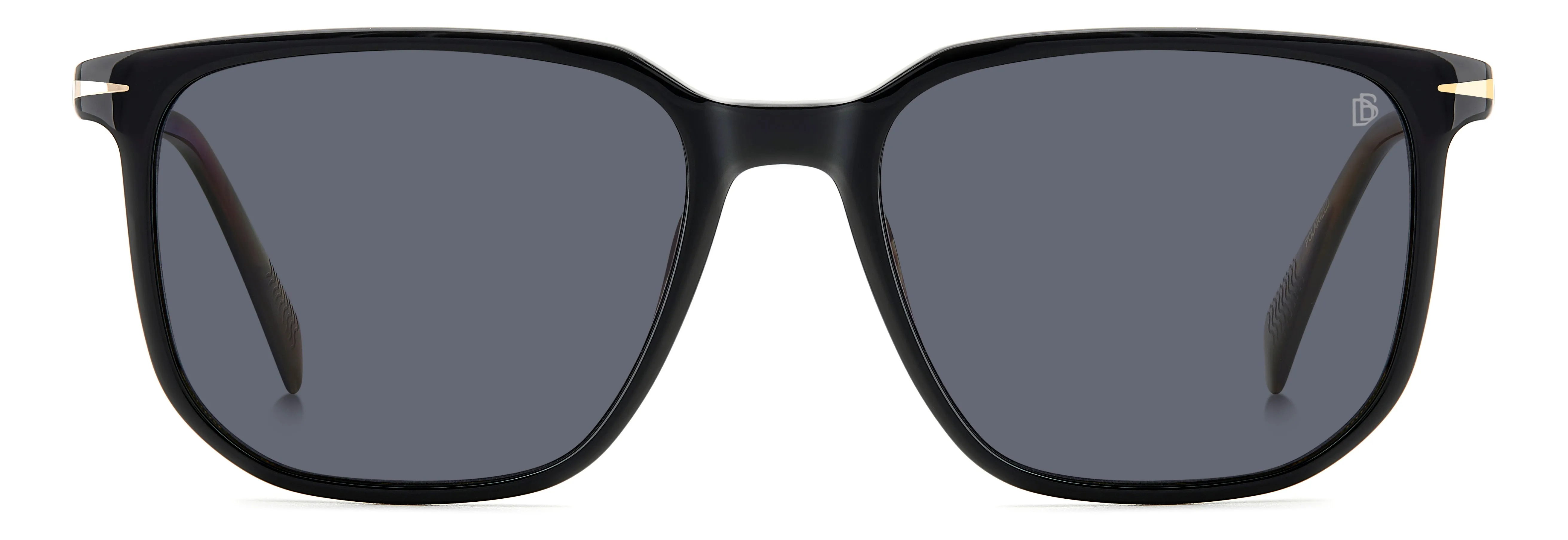 DAVID BECKHAM DB 1141/S 05K/M9 Occhiali da sole Acetato Nero strisciato Grigio Squadrata Polarizzata - immagine 2