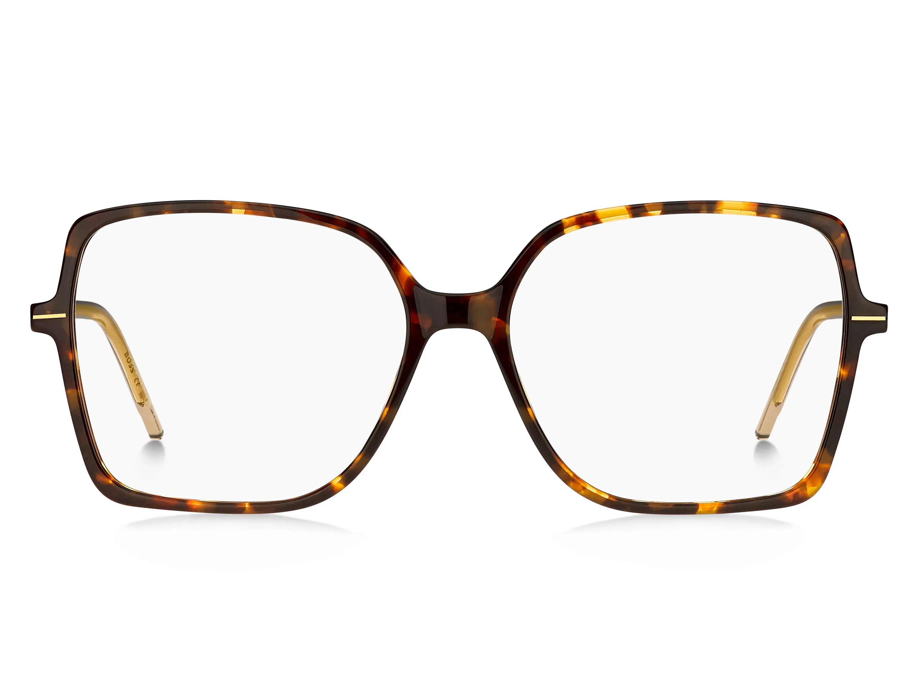 Hugo Boss BOSS 1587 HJV Montature da vista Acetato Havana/Giallo Squadrata - immagine 2