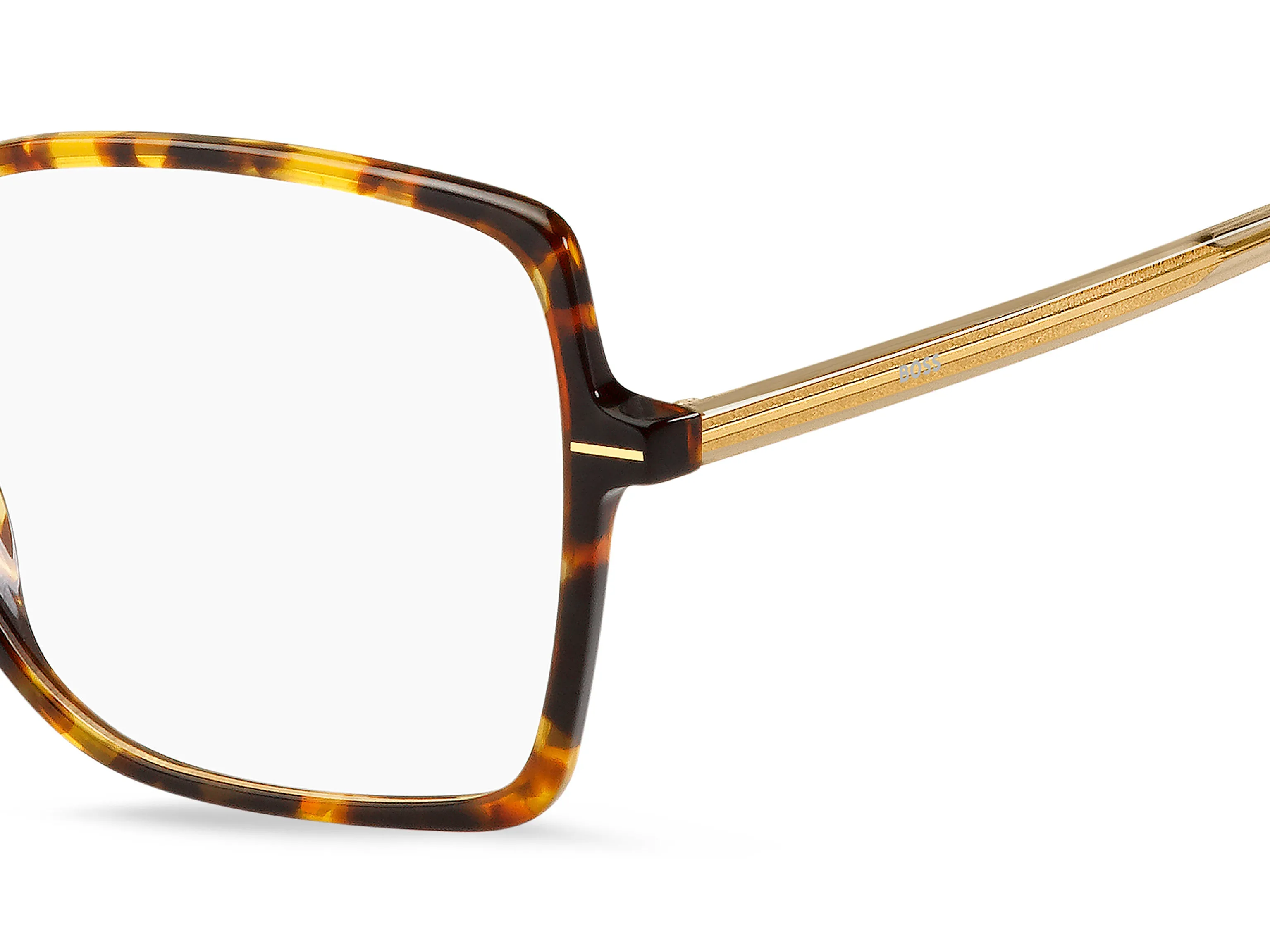 Hugo Boss BOSS 1587 HJV Montature da vista Acetato Havana/Giallo Squadrata - immagine 3