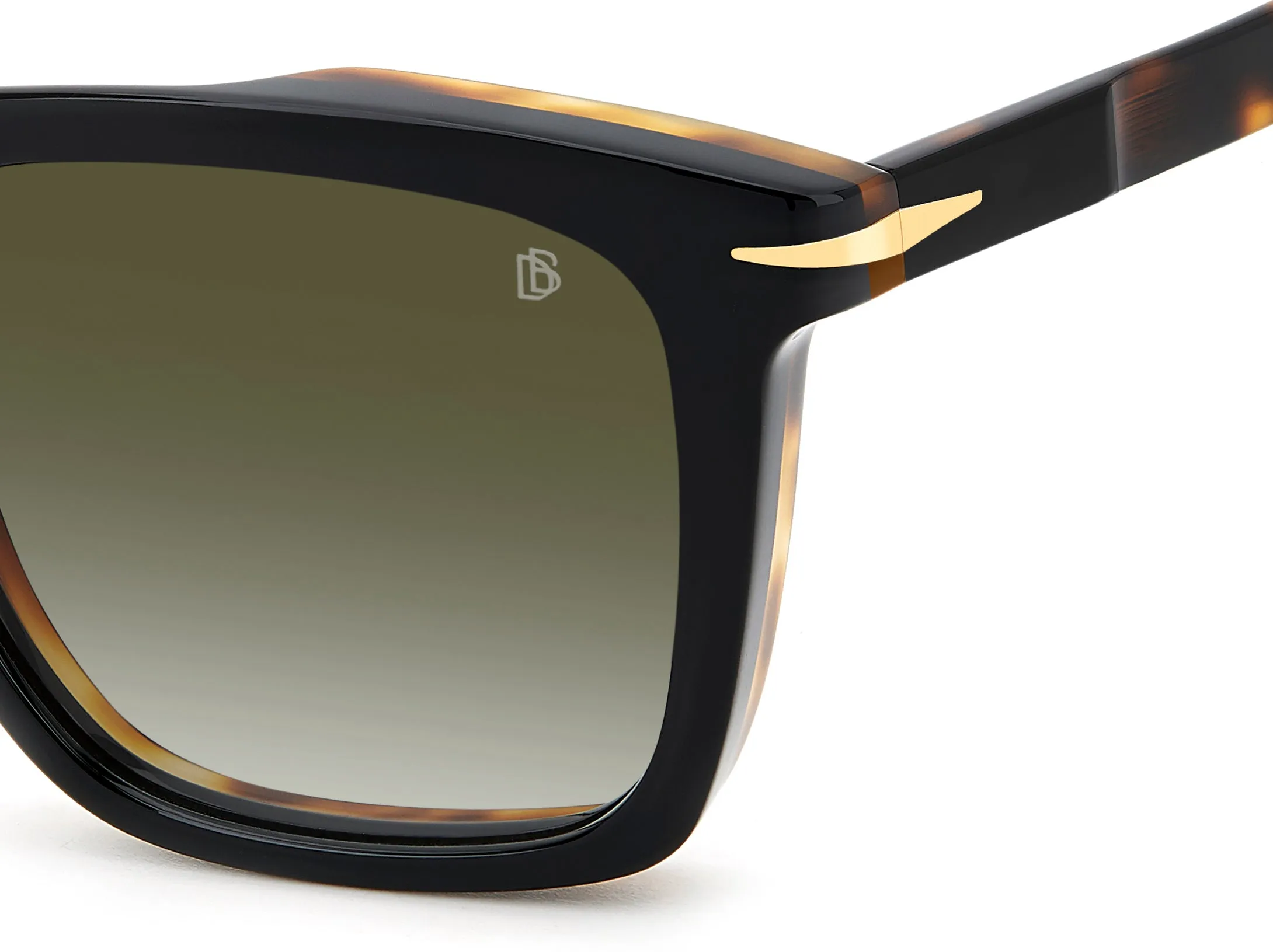 DAVID BECKHAM DB 7000/S XWY/9K Occhiali da sole Plastica Havana/Nero Marrone Squadrata Sfumato - immagine 4