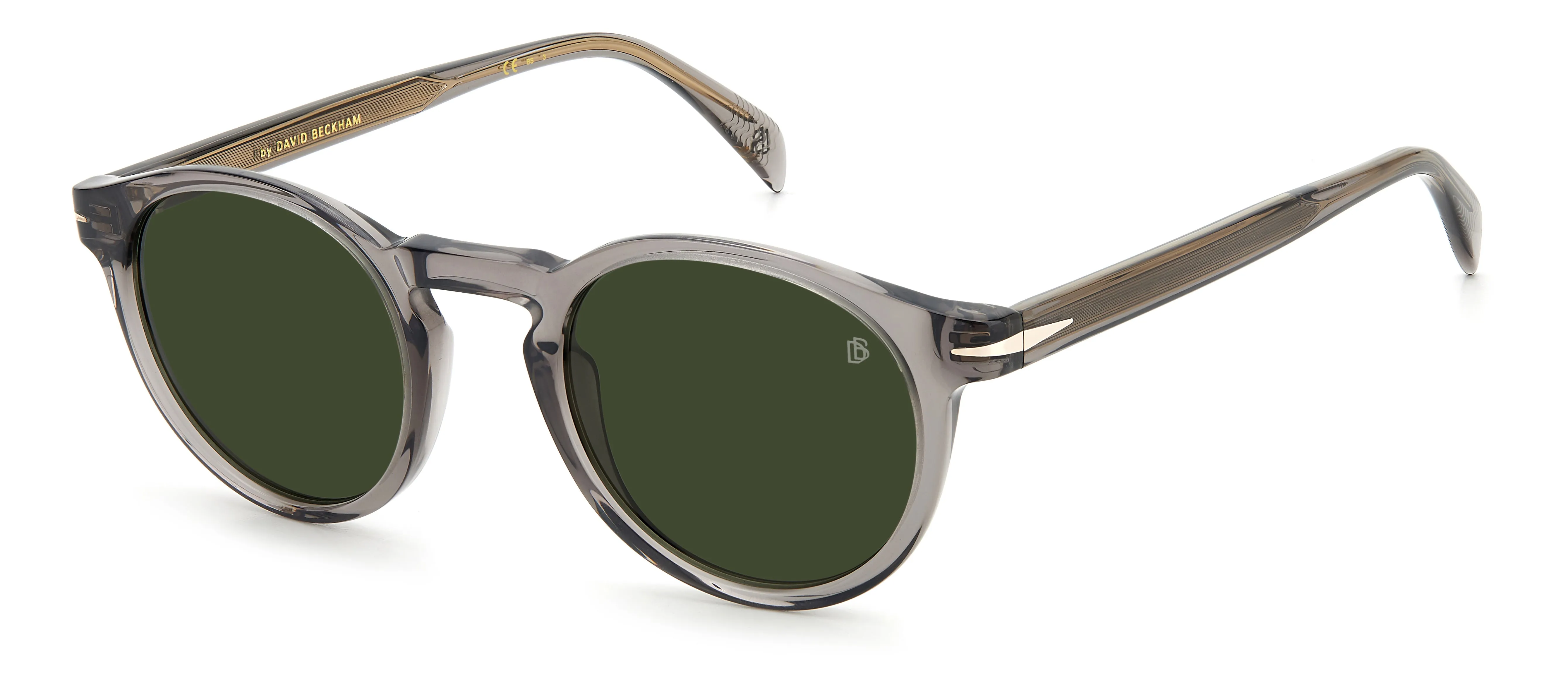 DAVID BECKHAM DB 1036/S KB7/QT Occhiali da sole Acetato Grigio Verde Rotonda - immagine 1