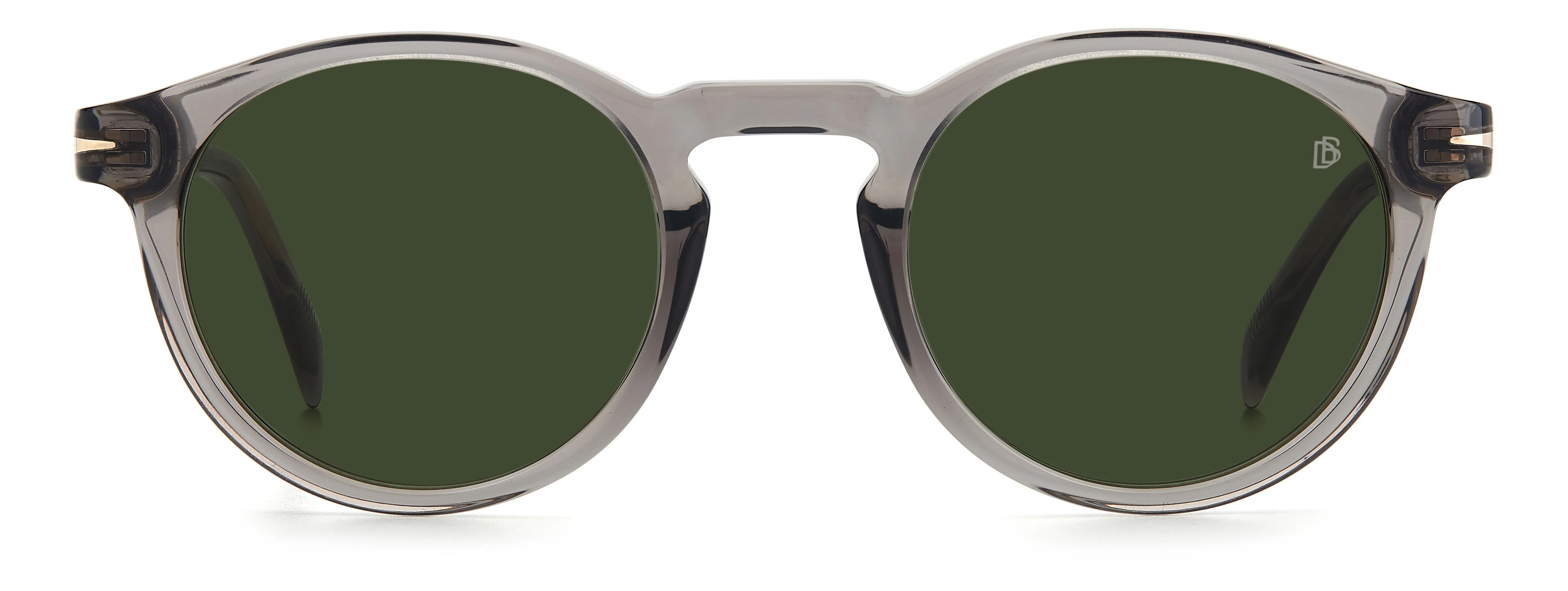 DAVID BECKHAM DB 1036/S KB7/QT Occhiali da sole Acetato Grigio Verde Rotonda - immagine 2