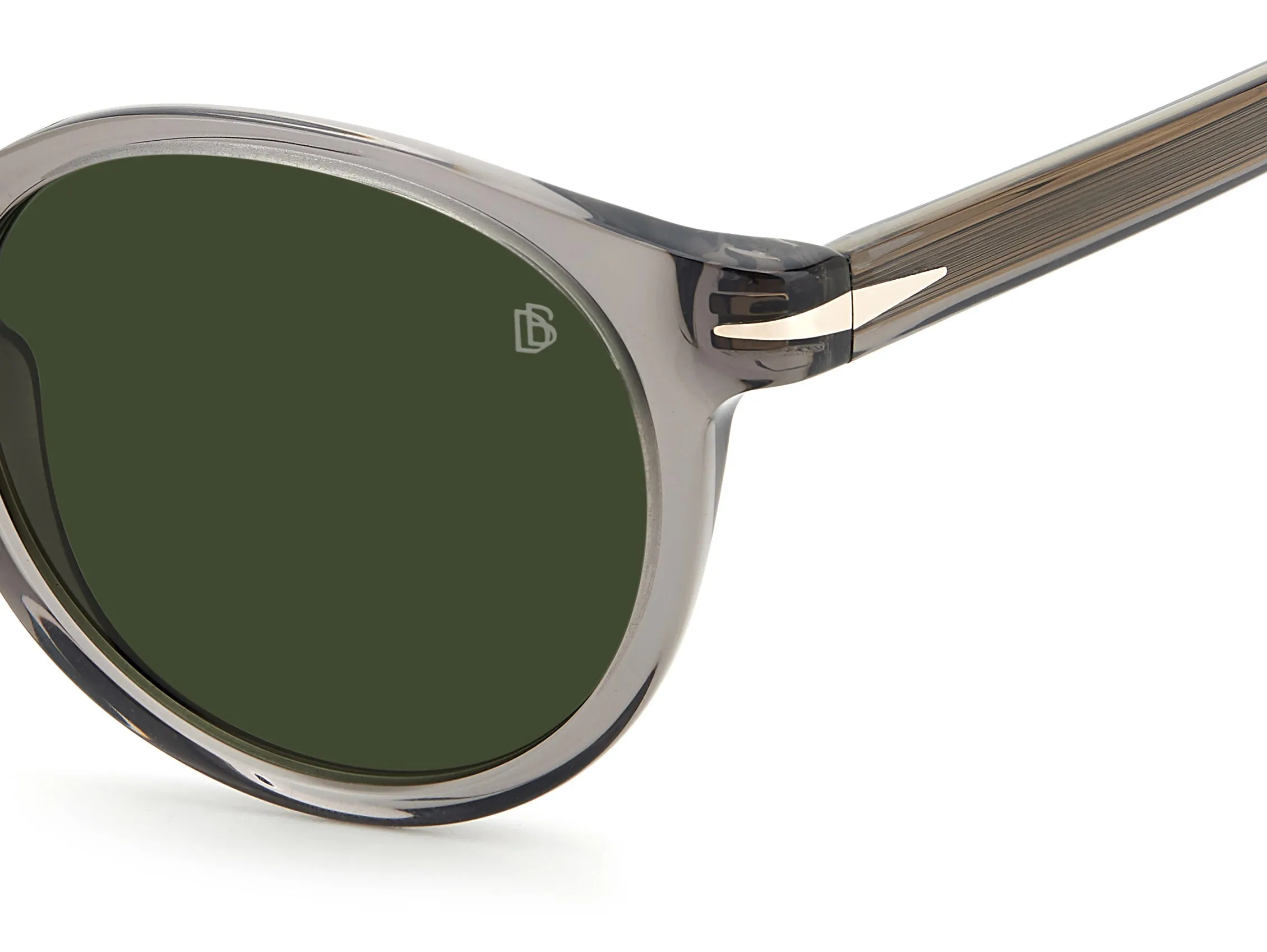 DAVID BECKHAM DB 1036/S KB7/QT Occhiali da sole Acetato Grigio Verde Rotonda - immagine 3