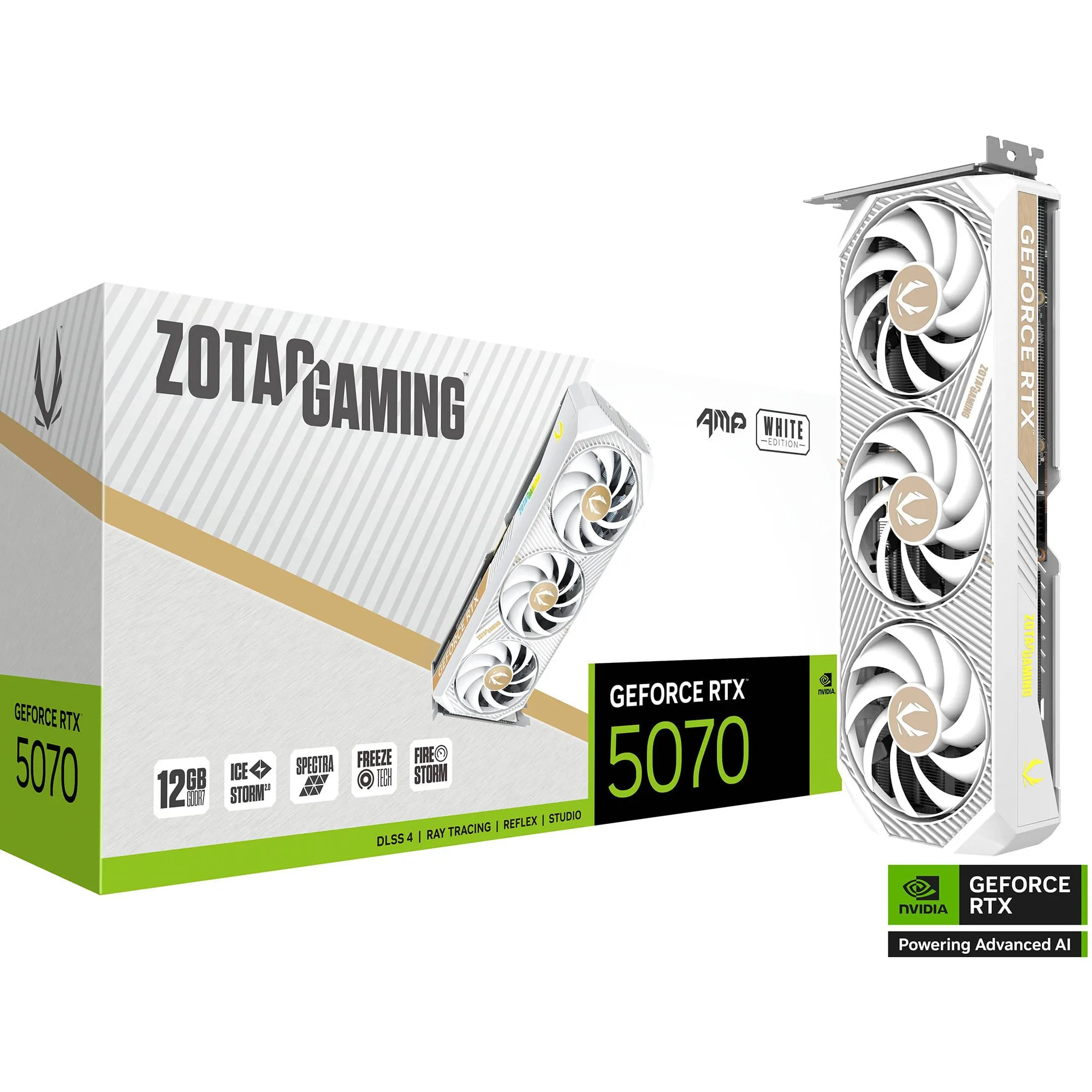 GeForce RTX 5070 AMP WHITE Edition, Scheda grafica - immagine 1