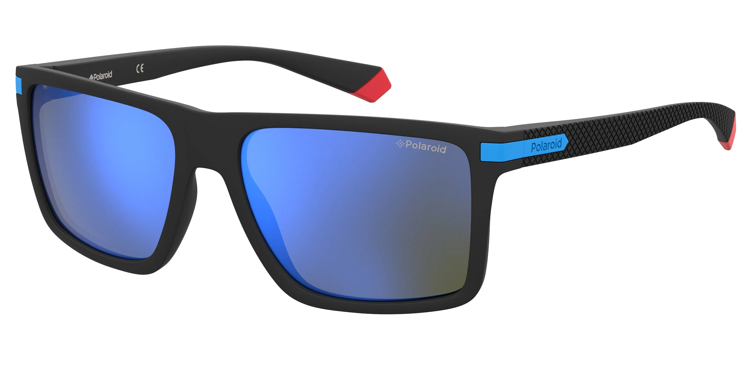 Polaroid PLD 2098/S D51/5X Occhiali da sole Plastica Nero Blu Squadrata Polarizzata Specchiato - immagine 1