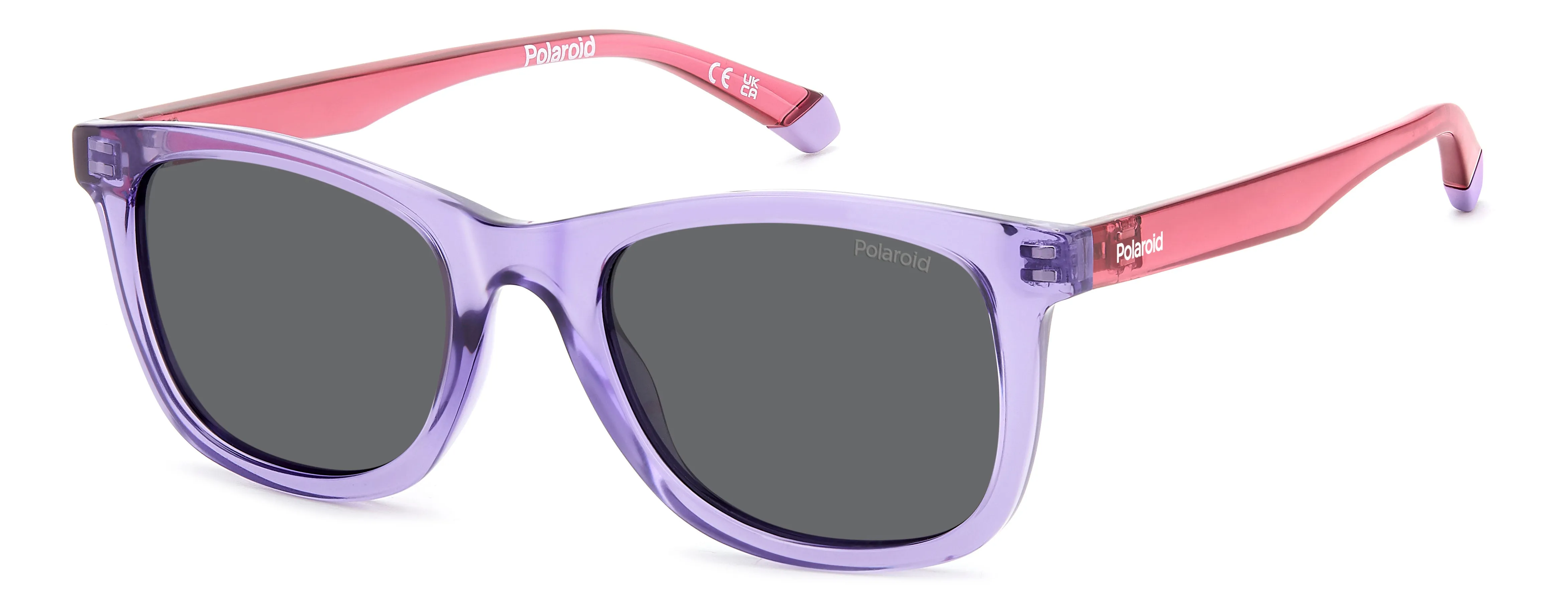 Polaroid PLD 8060/S 789/M9 Occhiali da sole bambino Plastica Lilla Grigio Squadrata Polarizzata - immagine 1