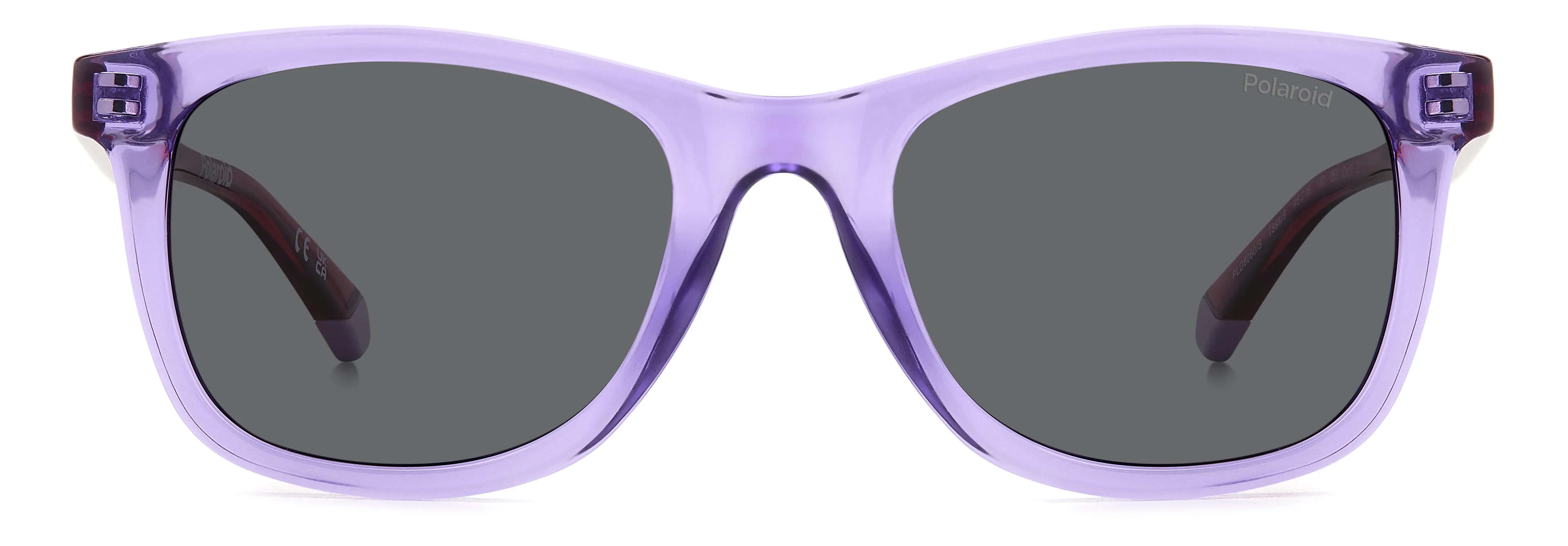 Polaroid PLD 8060/S 789/M9 Occhiali da sole bambino Plastica Lilla Grigio Squadrata Polarizzata - immagine 2