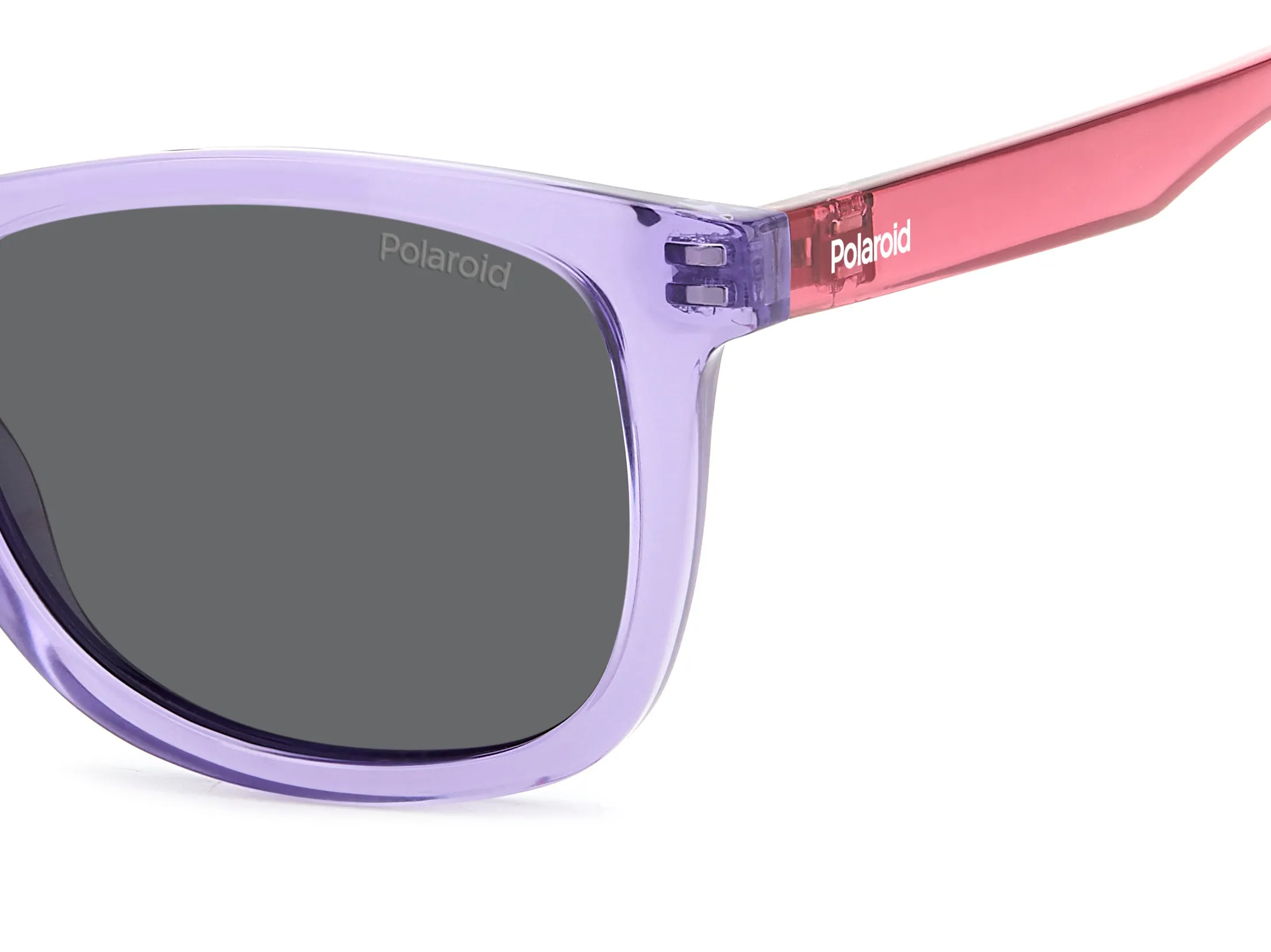 Polaroid PLD 8060/S 789/M9 Occhiali da sole bambino Plastica Lilla Grigio Squadrata Polarizzata - immagine 4