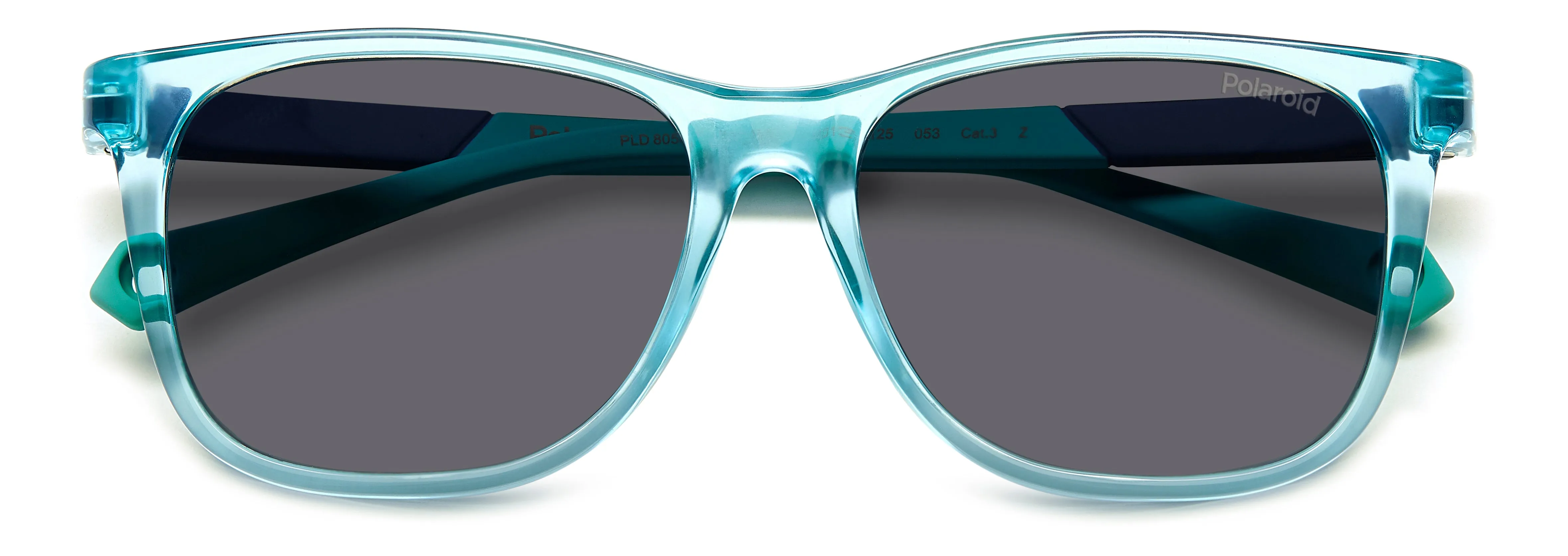 Polaroid PLD 8058/S MVU/M9 Occhiali da sole bambino Plastica Azzurro Grigio Squadrata Polarizzata - immagine 3