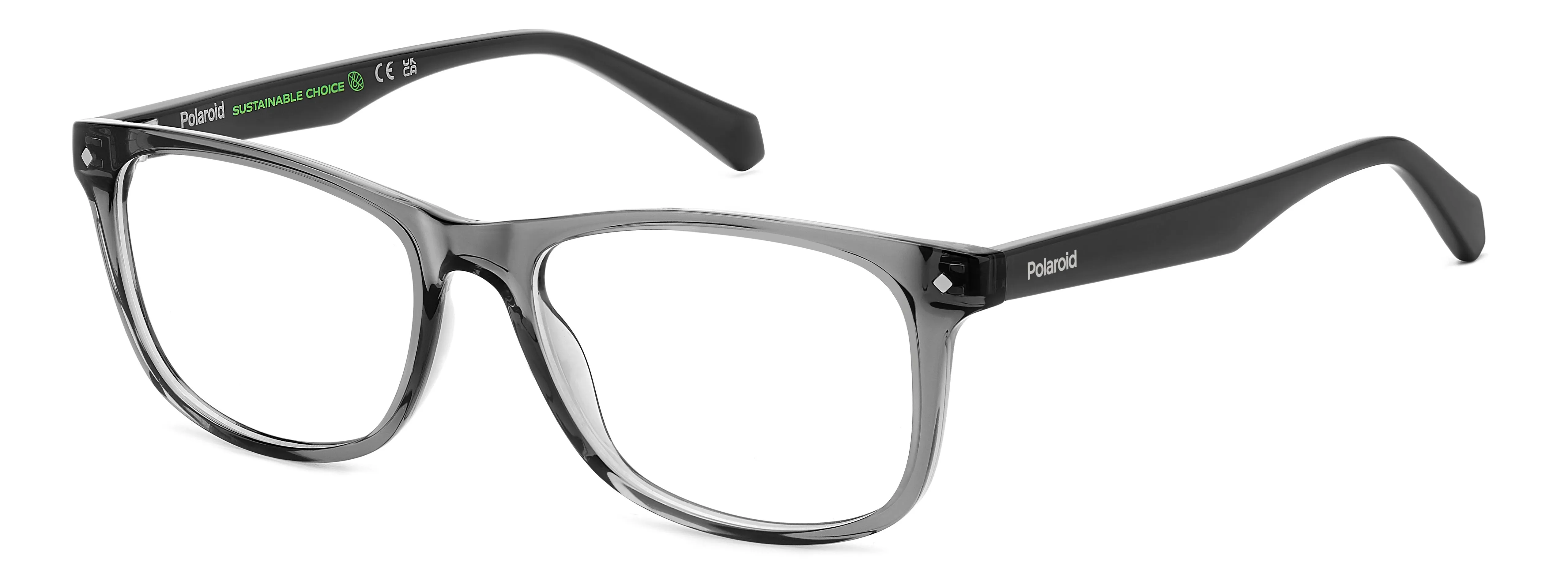 Polaroid Junior Polaroid PLD D813/T R6S Montature da vista bambino Plastica Grigio Squadrata - immagine 1