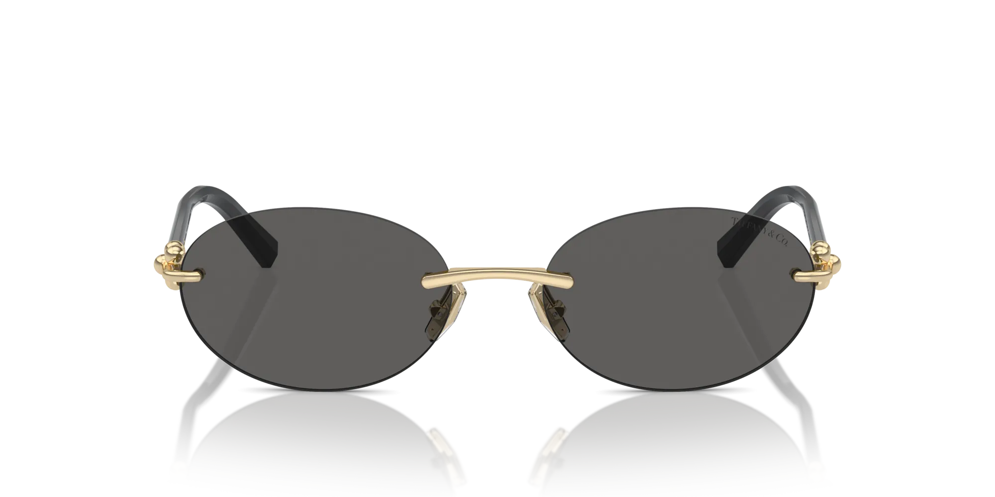 Tiffany TF3104D 6216S4 Occhiali da sole Metallo Oro Grigio Rotonda Normale - immagine 3