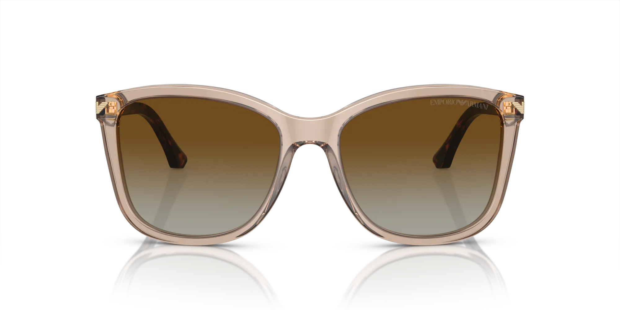 Emporio Armani EA4060 5850T5 Occhiali da sole Acetato Marrone Marrone Squadrata Polarizzata Sfumato - immagine 3